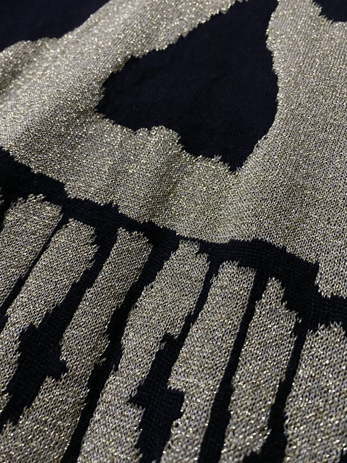 If Six Was Nine × Japanese Brand × Le Grande Bleu (L.G.B.) Toco Toco Japan Big Gold Skull Knit Size US M / EU 48-50 / 2 - 3 Thumbnail