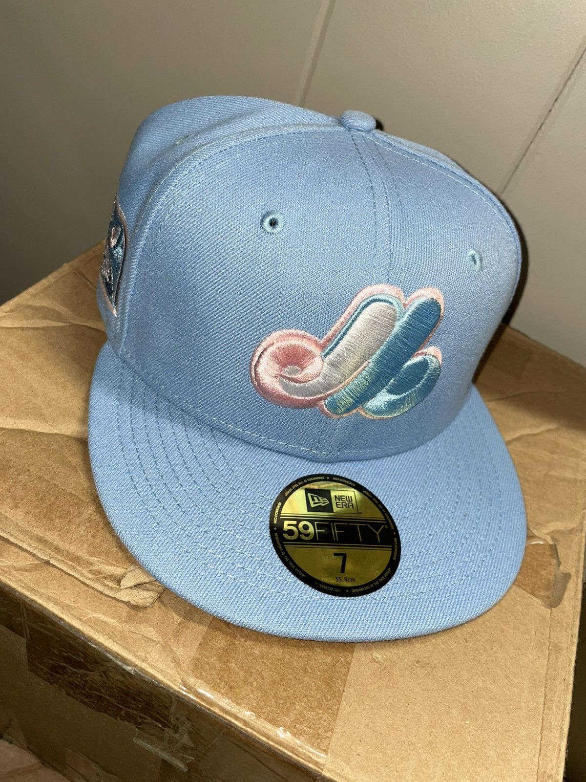 Montreal Expos Fitted Hats Cotton Candy Exclusive Montreal Expos