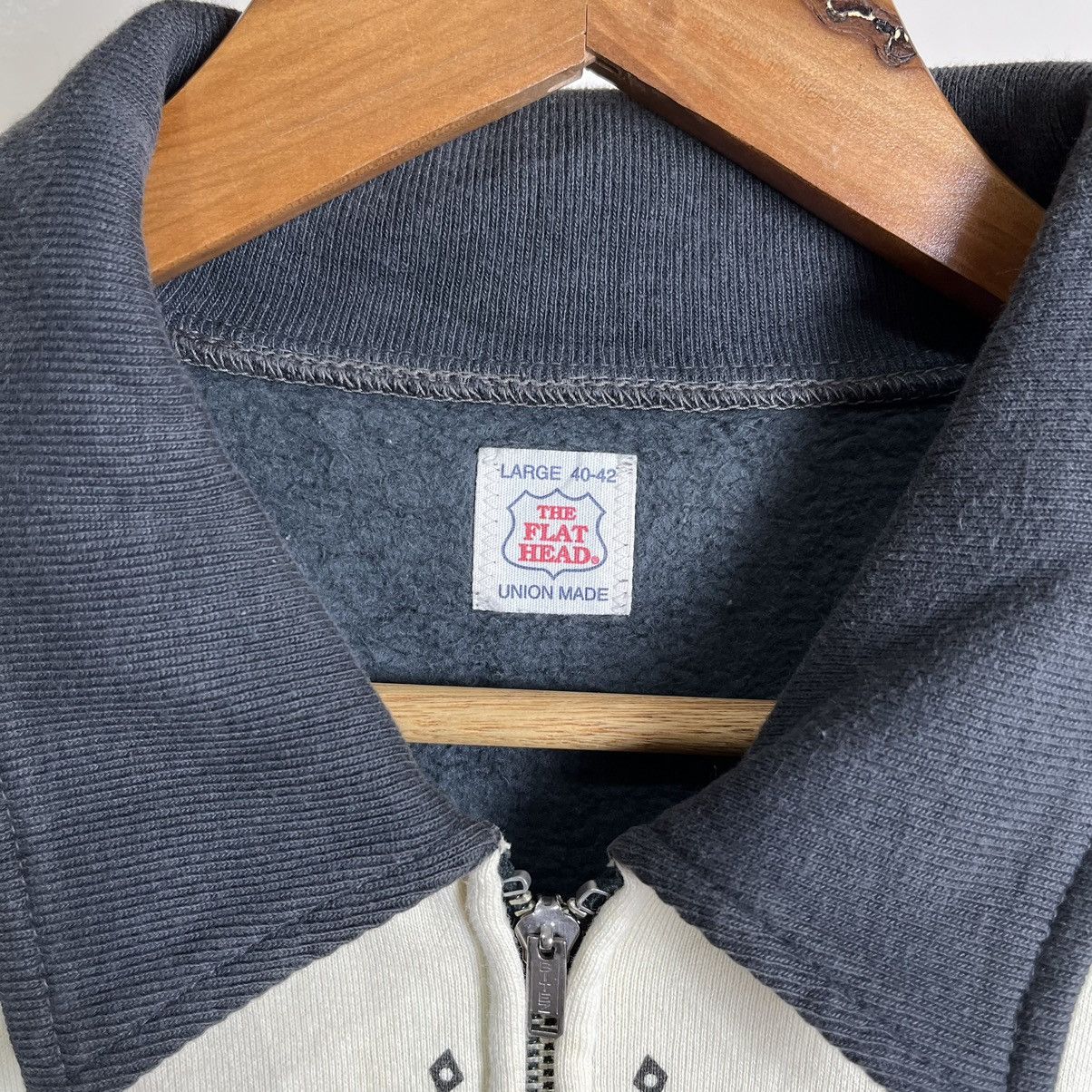 The Flat Head The Flat Head Union Made Zip Up Sweater Jacket Size US L / EU 52-54 / 3 - 9 Thumbnail