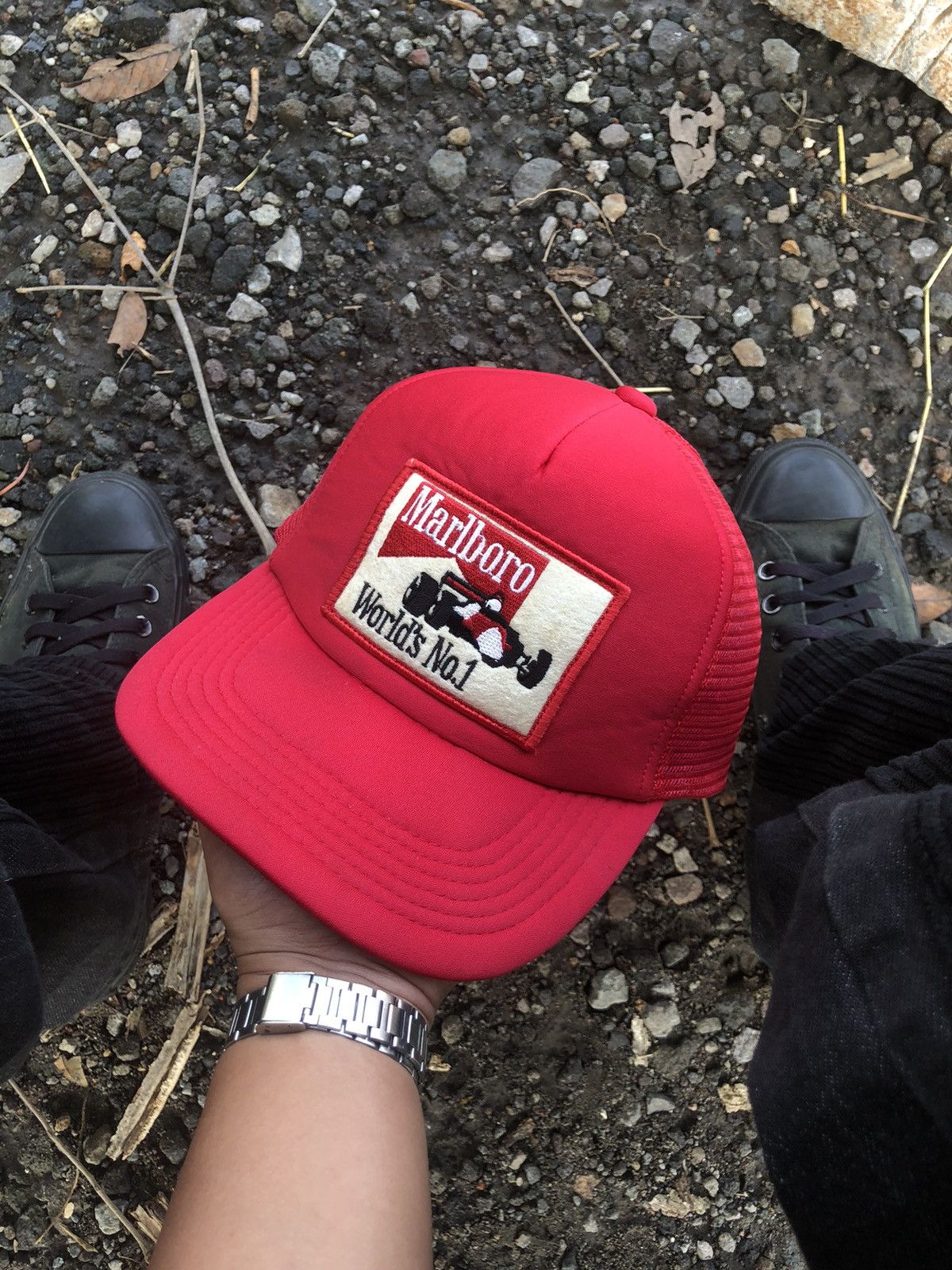 Marlboro 🔥RARE🔥 Vintage Marlboro Formula F1 Trucker Hat Size ONE SIZE - 3 Thumbnail