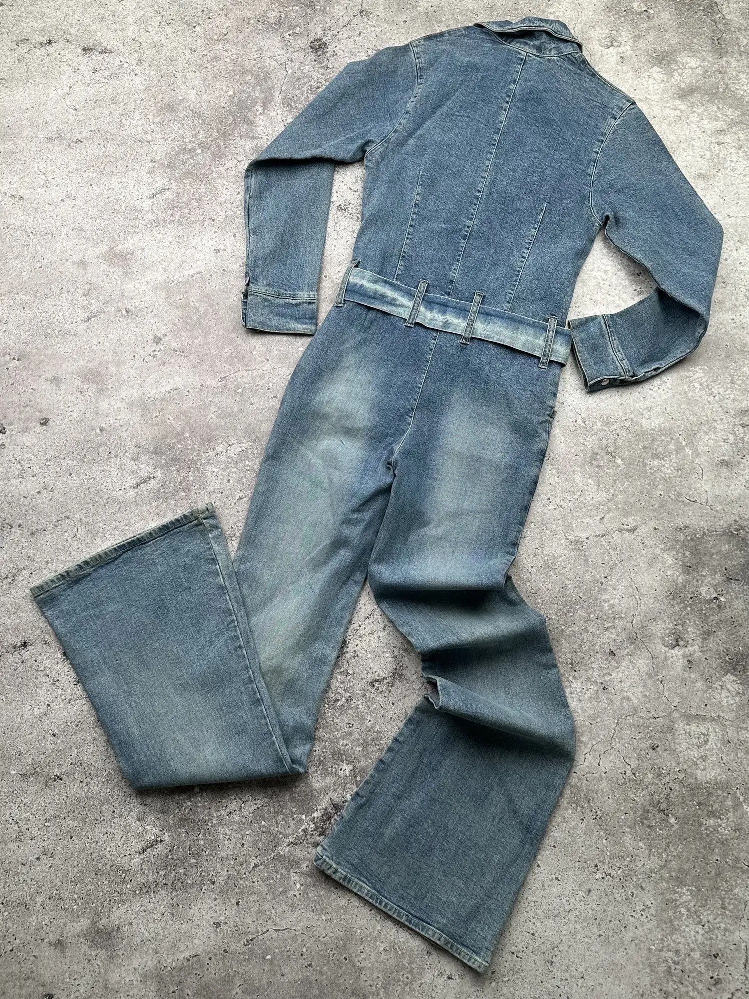 Vintage Vintage Denim Flare Faded Overalls C574(V338) Size 27" / US 4 / IT 40 - 6 Thumbnail
