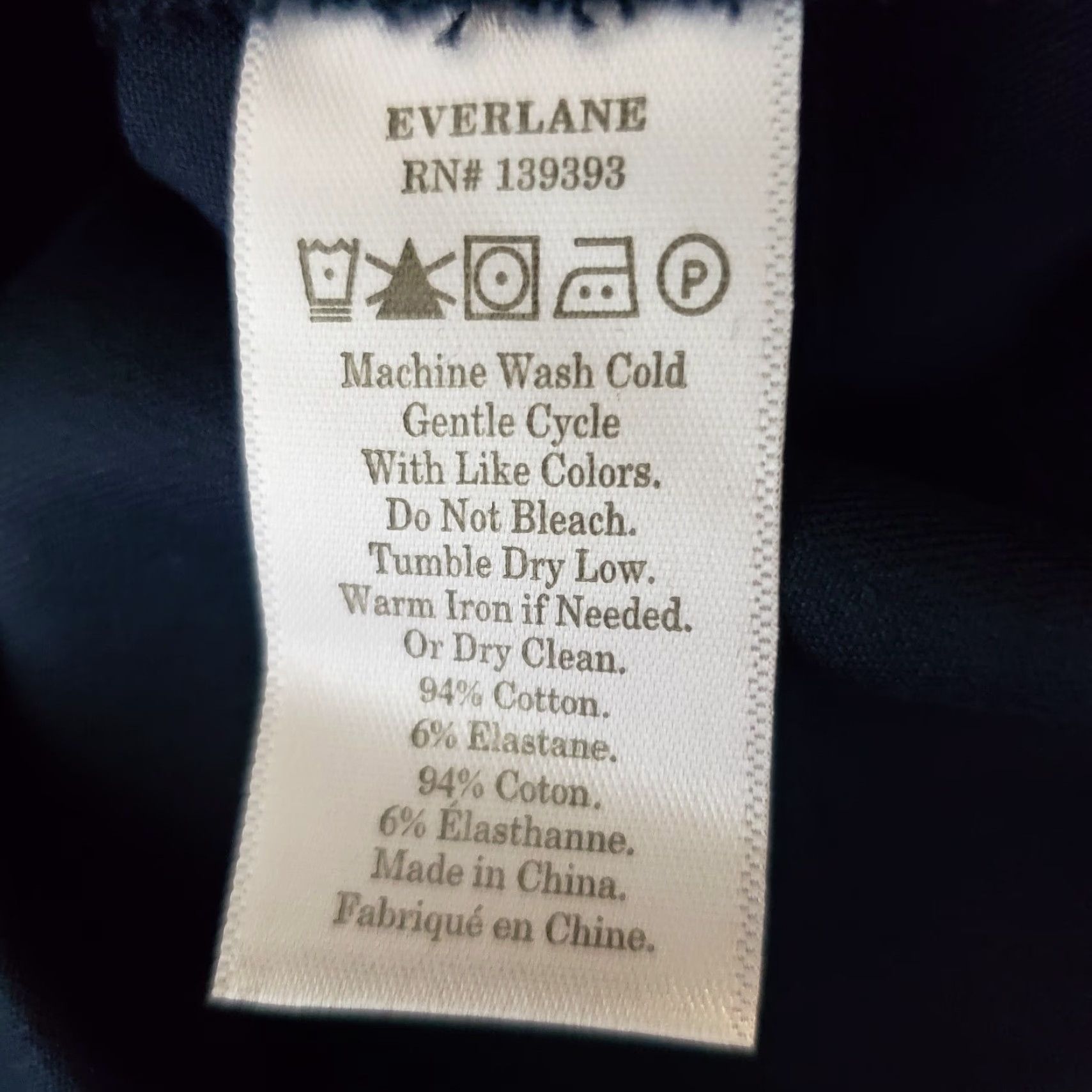 Everlane Everlane Womens Pants Side Zip 4 Solid Blue Mid Rise Cotton Blend Cropped Skinny Inseam 28.5 Size 27" / US 4 / IT 40 - 7 Thumbnail