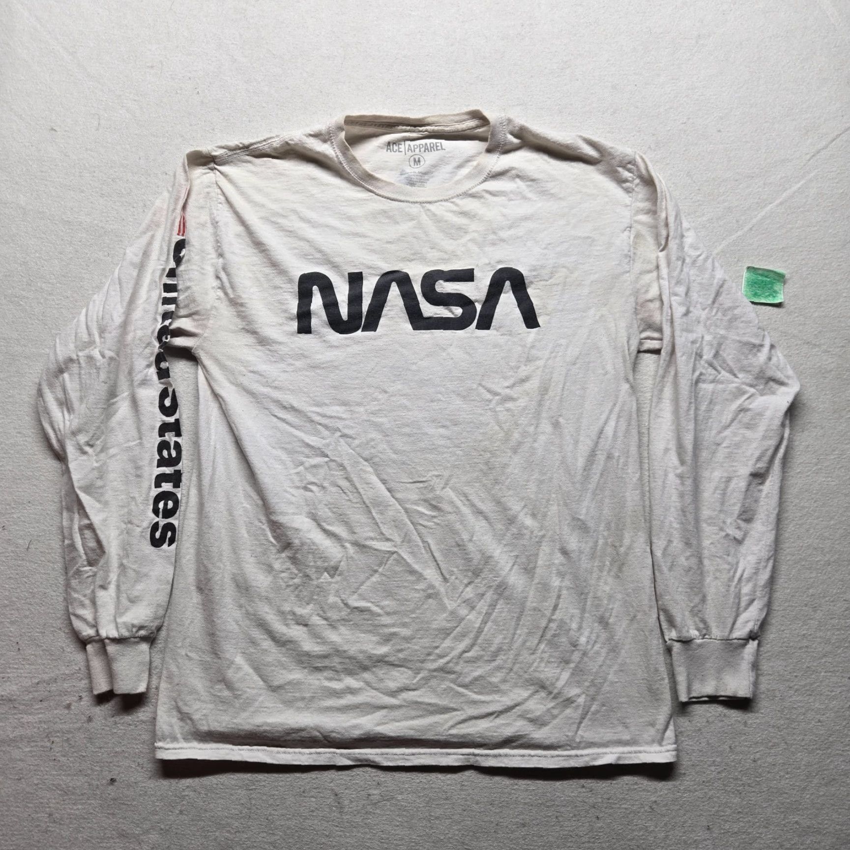 NASA NASA Space Shuttle Launch Graphic Tee Shirt Adult Medium White Long Sleeve Crew Neck Cotton M Size US M / EU 48-50 / 2 - 2 Thumbnail