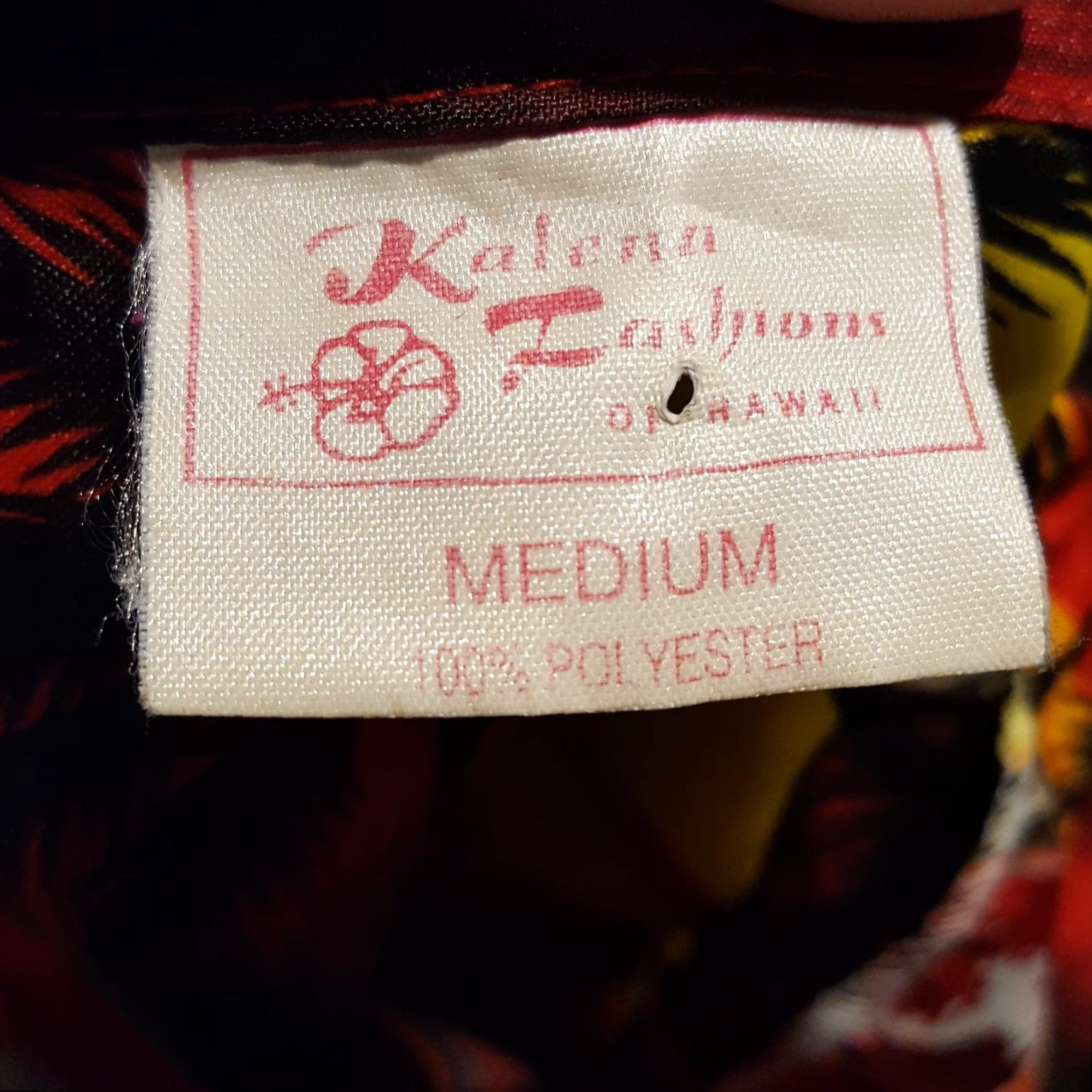 Vintage VINTAGE Kalena Fashions Vintage Hawaiian Surfer Aloha Camp Shirt Men's M Red Short Sleeve Button-Up Beach Casual Workwear 90s Island Party/Cocktail Size US M / EU 48-50 / 2 - 6 Thumbnail