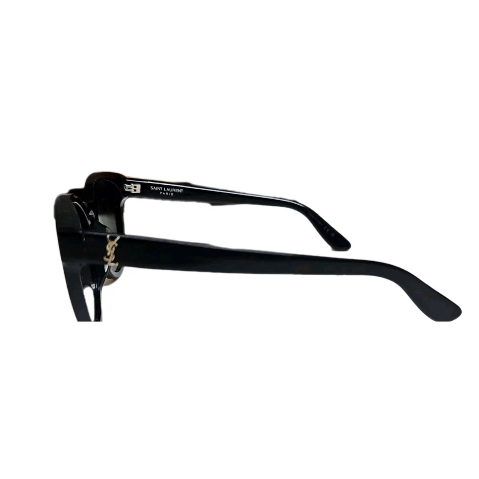 Yves Saint Laurent Saint Laurent Sunglasses Womens Black Square Designer Luxury YSL Paris 56-20-145 Size ONE SIZE - 3 Thumbnail