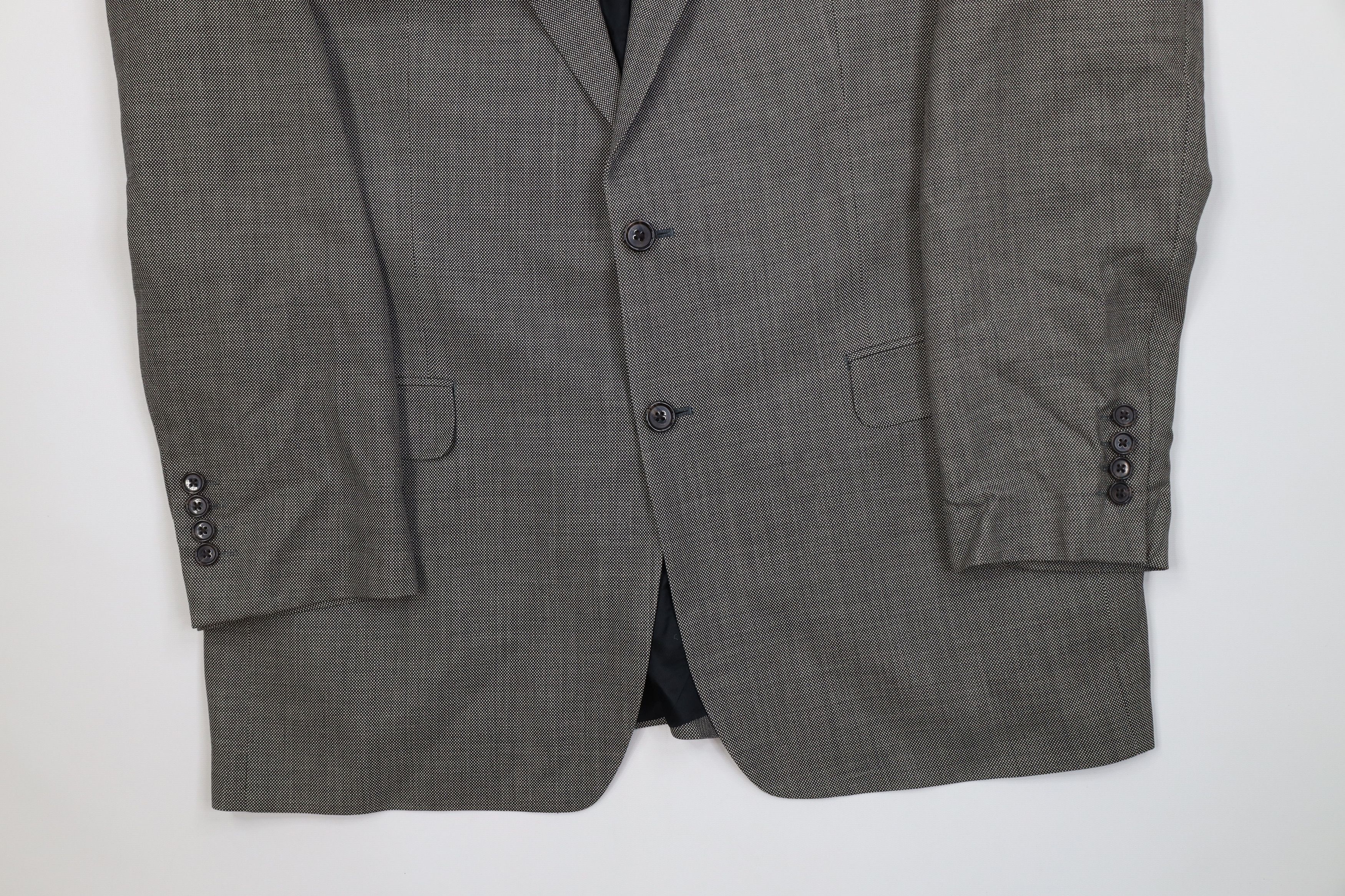 Vintage Ralph Lauren 3 Piece Wool Knit Suit Wedding Polka Dot Size 46L - 4 Thumbnail
