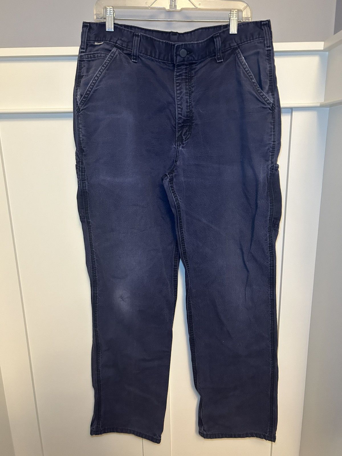 Carhartt × Vintage Vintage Carhartt Flame Resistant distressed baggy jeans Size US 34 / EU 50 - 1 Thumbnail