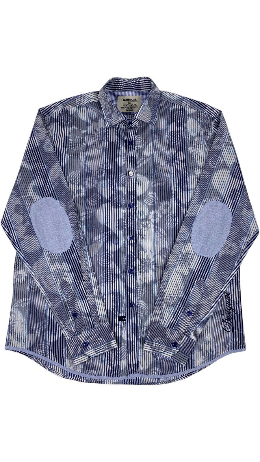 Desigual 🔥LASTDROP🔥 Desigual Striped Flowers Etro Design Style Shirt Size US XL / EU 56 / 4 - 1 Thumbnail