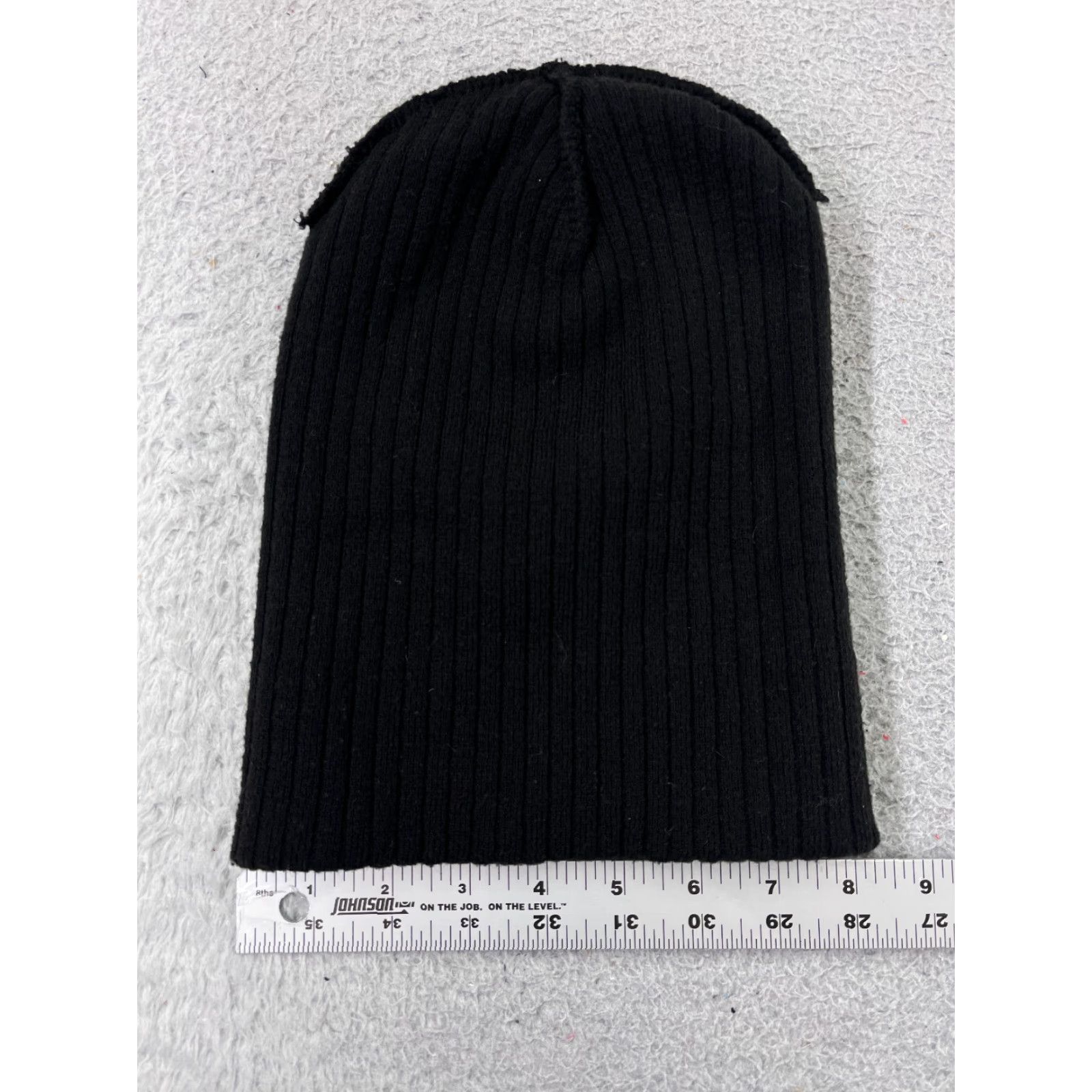Vintage Time And Tru Beanie Womens One Size Black Ribbed Knit Polyester Blend Ski Size ONE SIZE - 4 Thumbnail