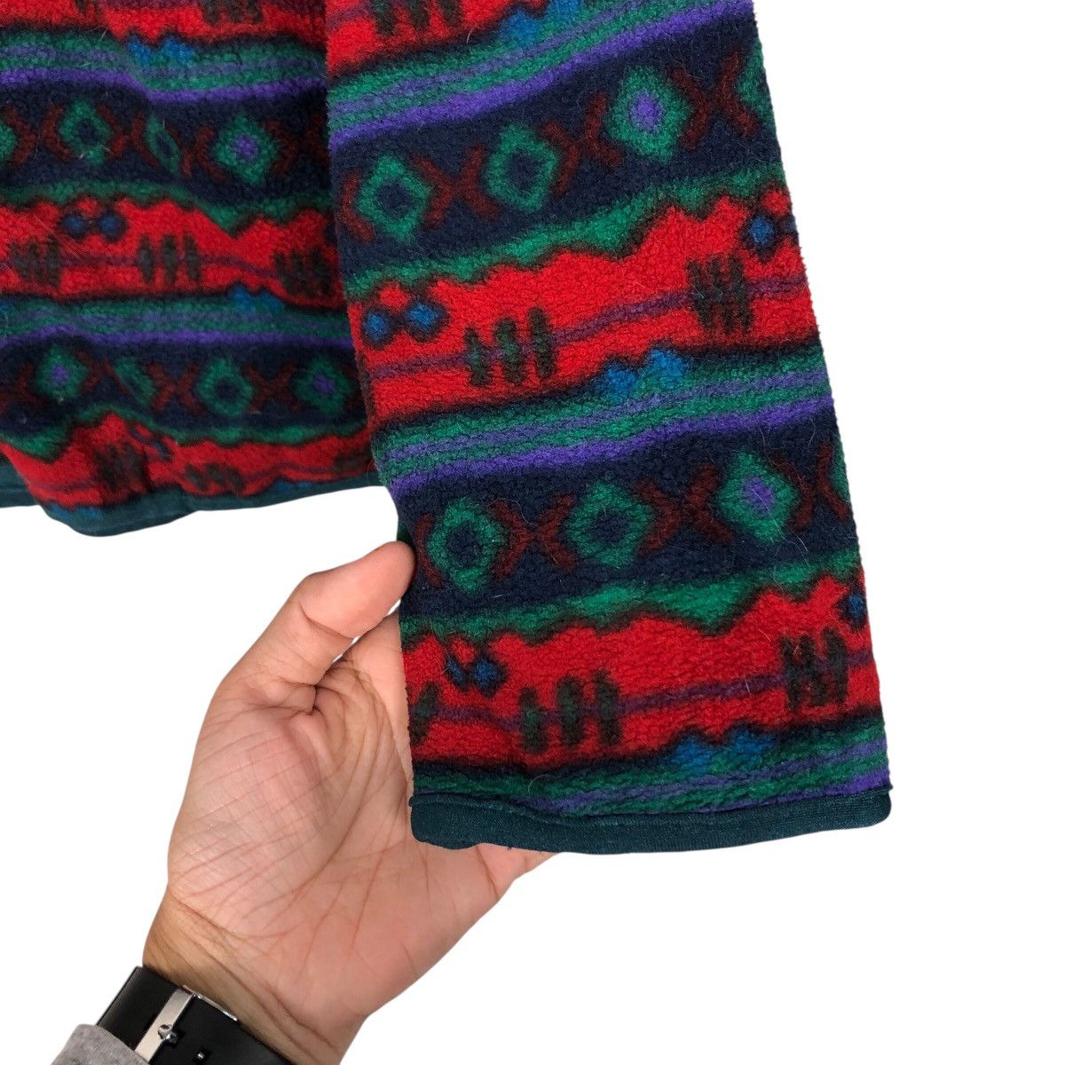 Japanese Brand 📌Vintage Fleece Jacket L.L.Bean Navajo Native Aztec Design Size US M / EU 48-50 / 2 - 14 Thumbnail