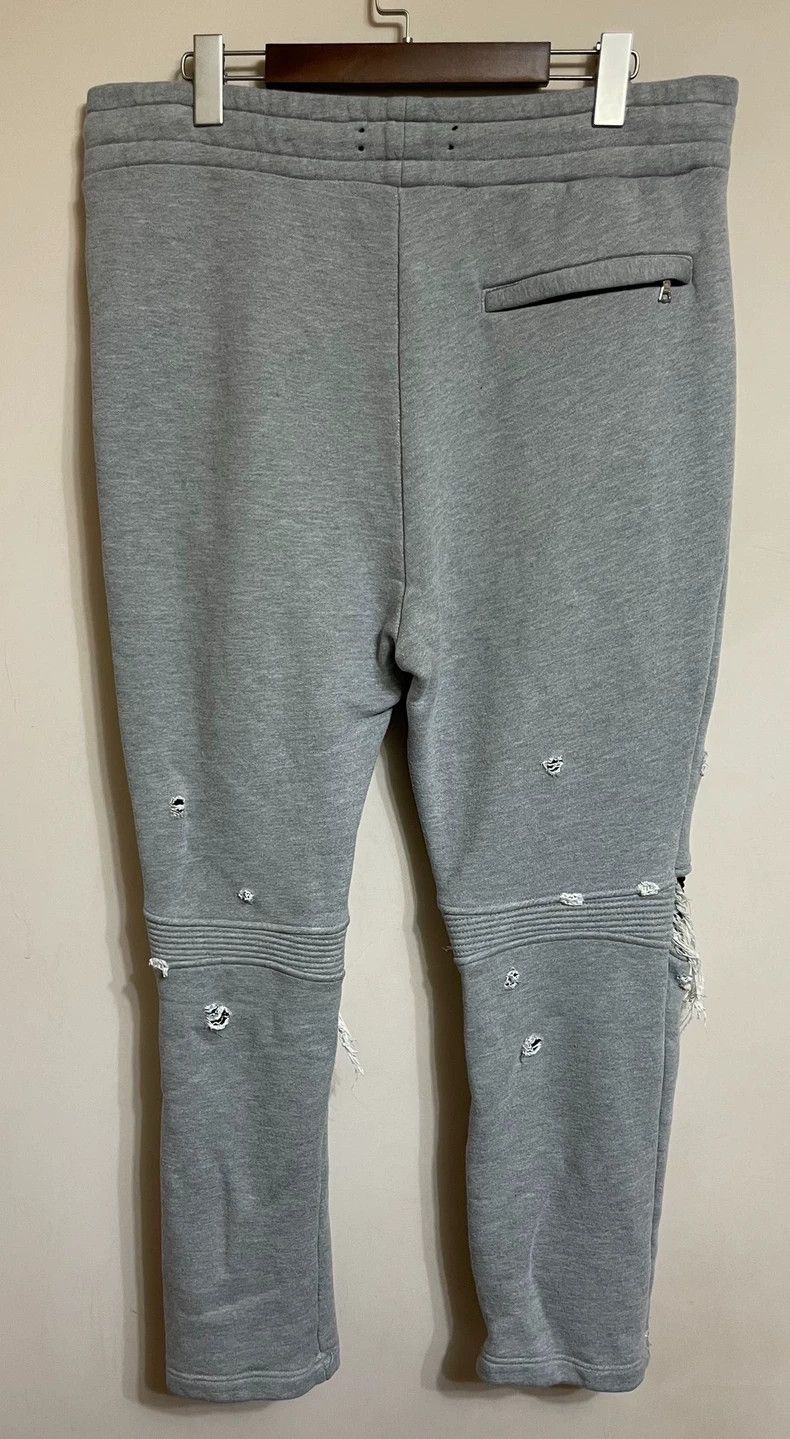 Amiri Amiri size L Grey Hole Patch Leather Sports Pants Sweatpant Size US 30 / EU 46 - 2 Thumbnail
