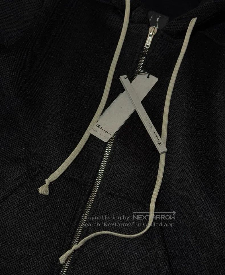 Rick Owens Rick Owens Drawstring side logo zip-up hoodie Size US XL / EU 56 / 4 - 2 Thumbnail