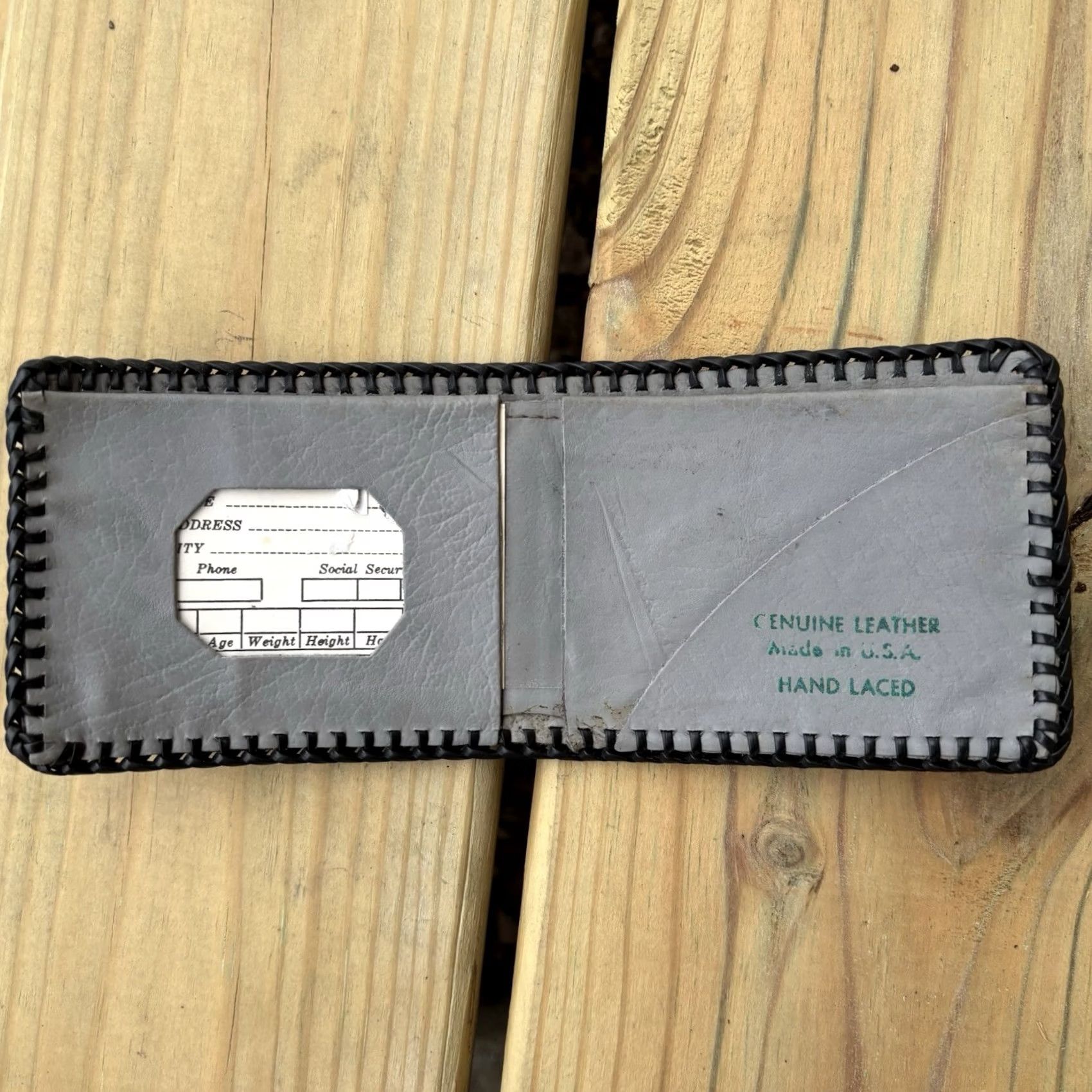 Harley Davidson VINTAGE Harley-Davidson Wallet Bifold Leather Hand Tooled Whipstitch Brown Biker Unisex Wallet Mens Womens Size ONE SIZE - 2 Thumbnail