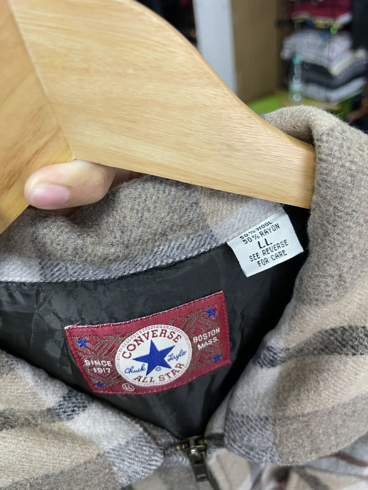 Converse × Vintage Vintage Converse All Star Flannel Jacket Size US XL / EU 56 / 4 - 17 Thumbnail