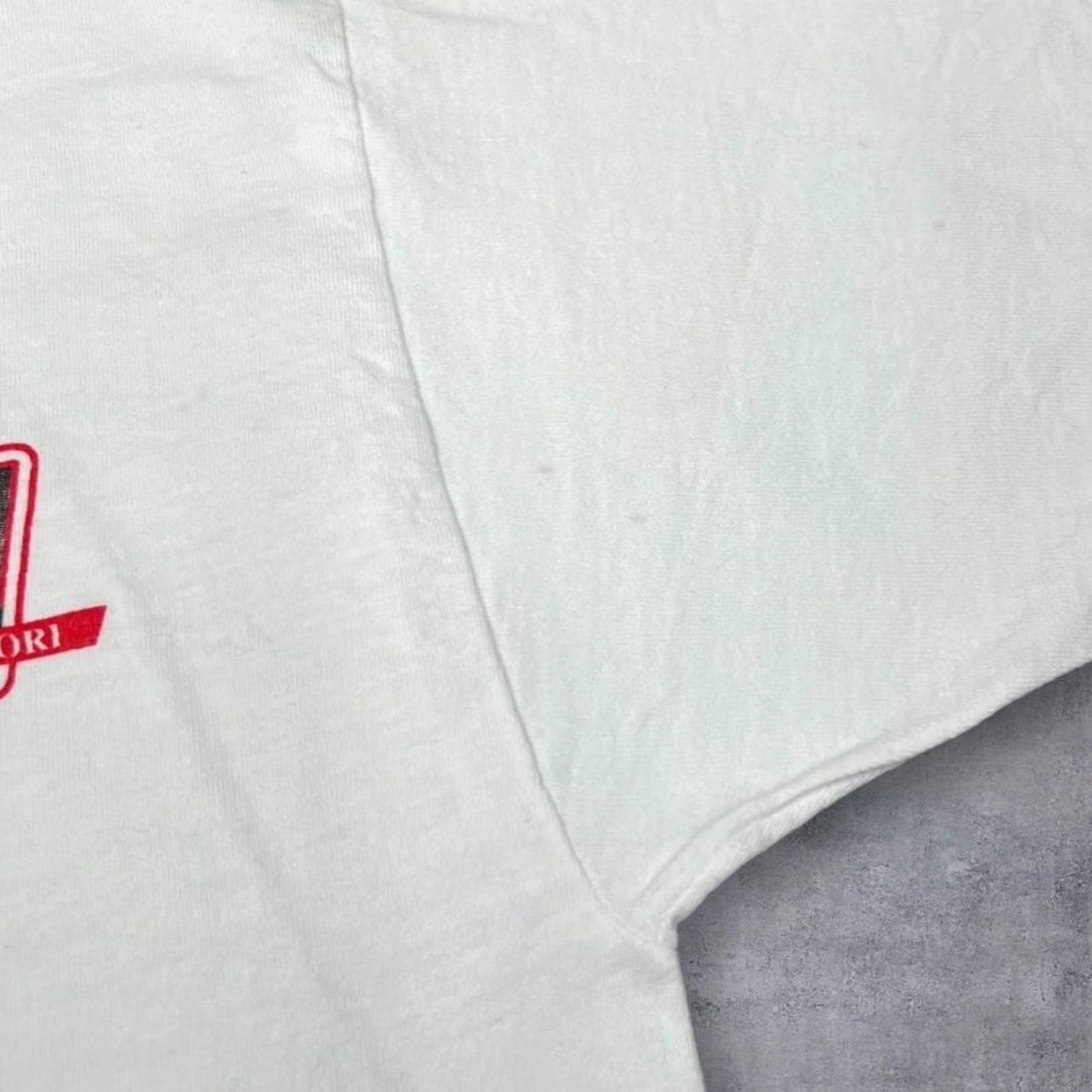 Fruit Of The Loom Vintage 90’s NDJCL Fortune Smiled Souvenir Graphic Single Stitch T-Shirt M White Mens Size US M / EU 48-50 / 2 - 8 Thumbnail