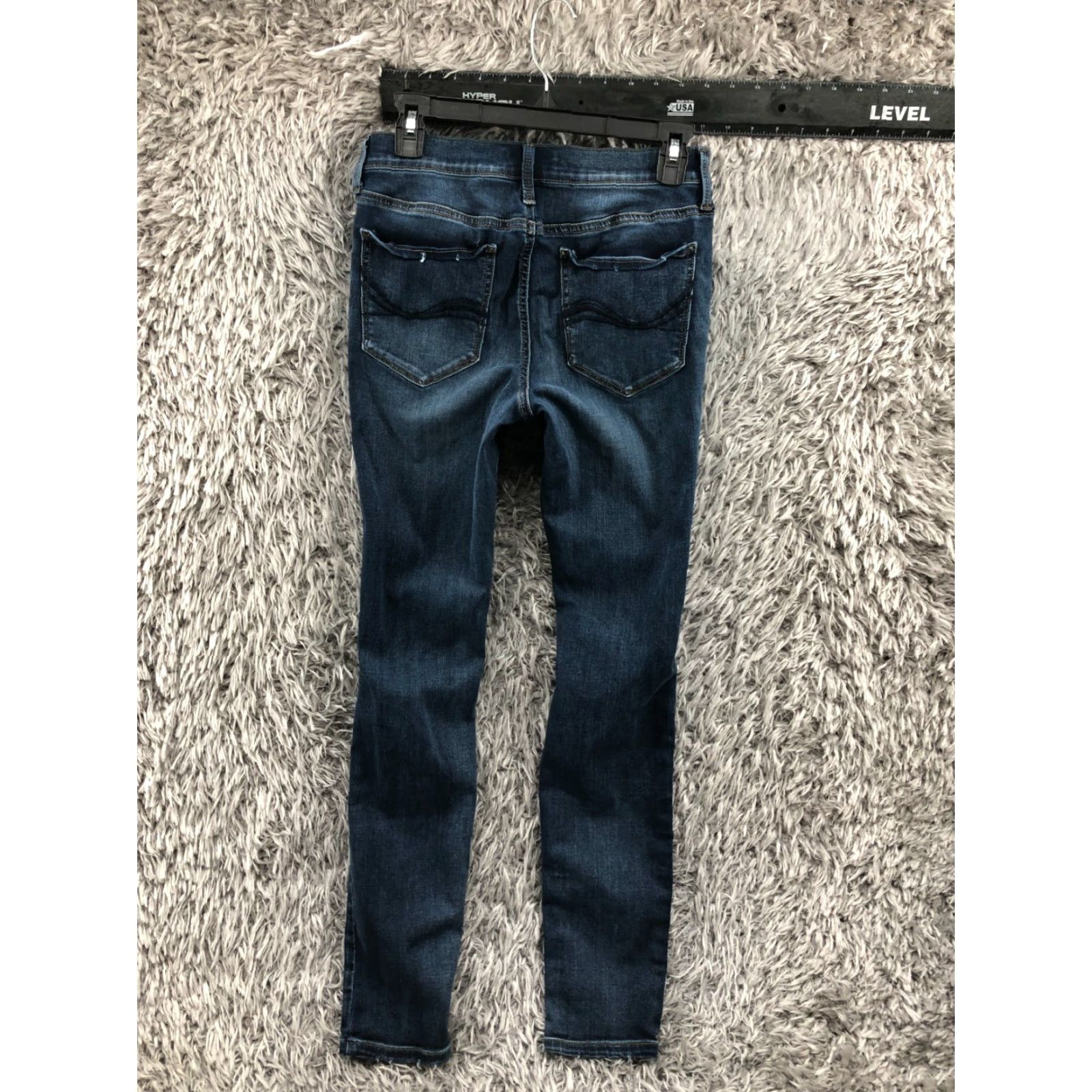 Vintage SO Jeans Skinny Jeans Blue 9 Juniors Womens Mid Rise Regular Fit 28in Waist 30in Inseam Medium Wash Denim Size 30" / US 8 / IT 44 - 5 Thumbnail