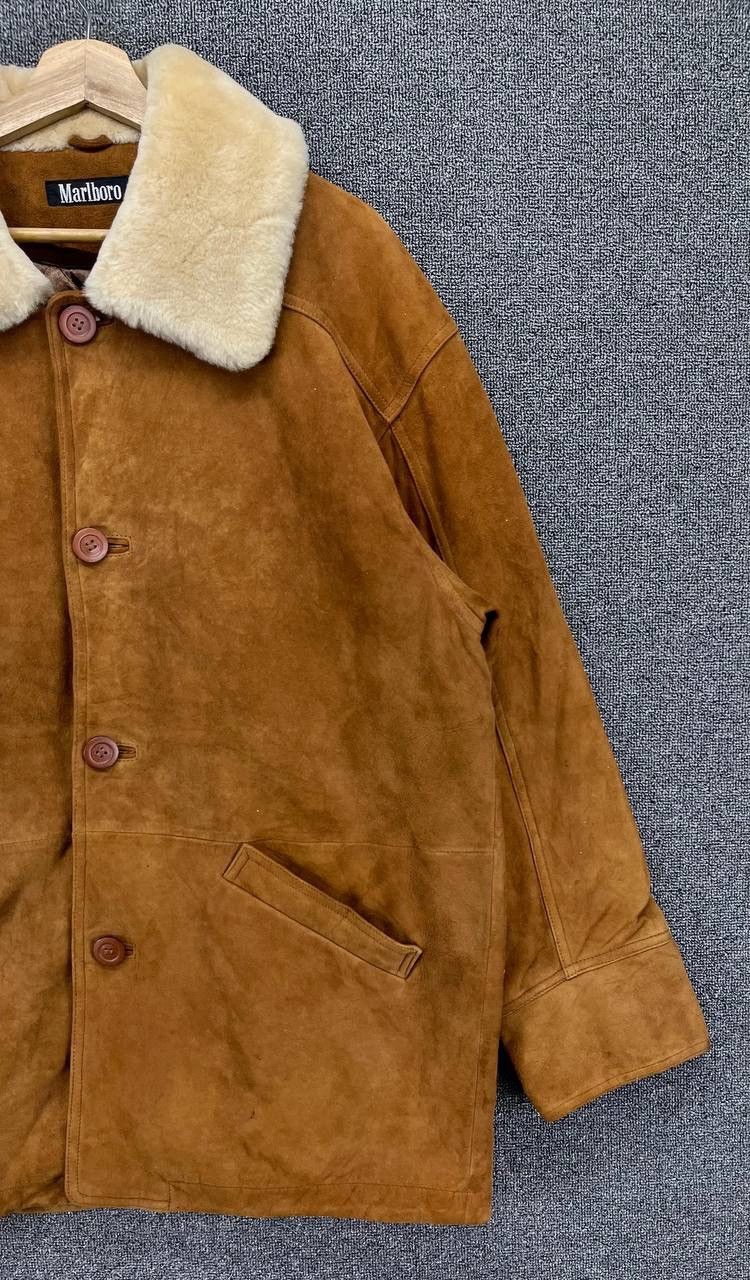Leather × Marlboro × Vintage Vintage Marlboro Luxury Brown Leather Jacket Size US L / EU 52-54 / 3 - 4 Thumbnail