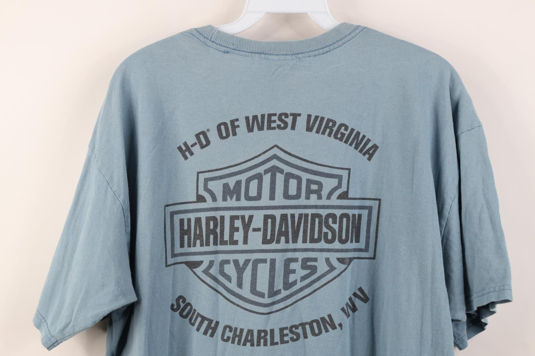Harley Davidson Vintage Y2K Harley Davidson Eagle Engine Gear T-Shirt Blue Size US L / EU 52-54 / 3 - 16 Thumbnail