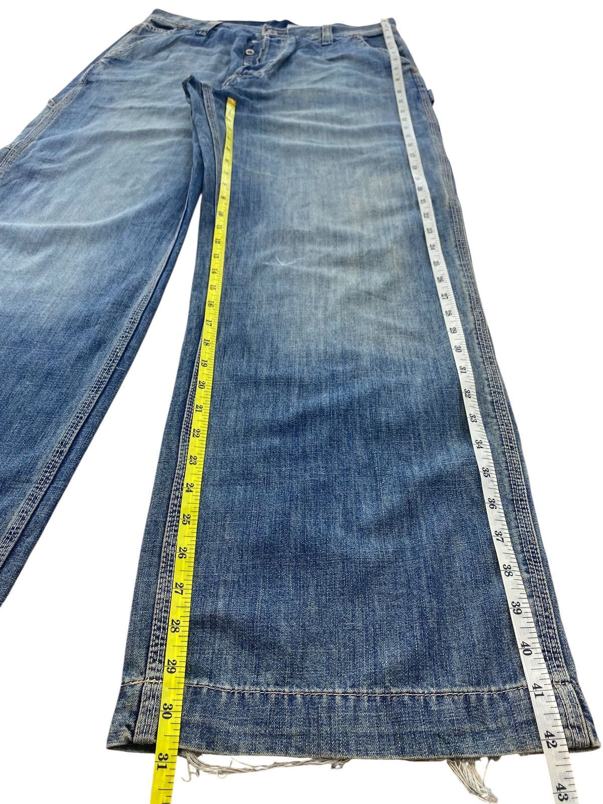 Abercrombie & Fitch Abercrombie And Fitch Faded Wash Carpenter Style Baggy Jeans Size US 34 / EU 50 - 11 Thumbnail