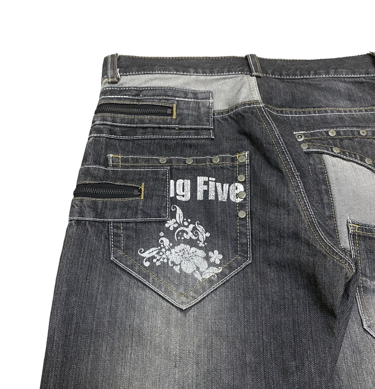 Japanese Brand × Le Grande Bleu (L.G.B.) Rare Design Vintage Japanese Brand Paddling Jeans 2000s Size US 29 - 6 Thumbnail
