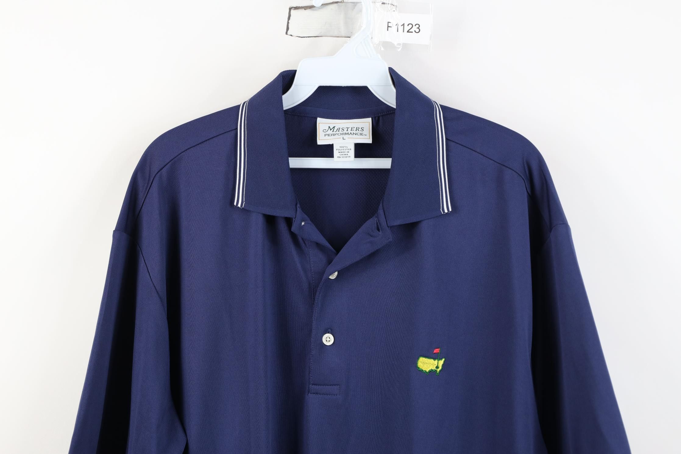 Vintage The Masters Performance Striped Ringer Knit Golf Polo Shirt Size US L / EU 52-54 / 3 - 2 Thumbnail