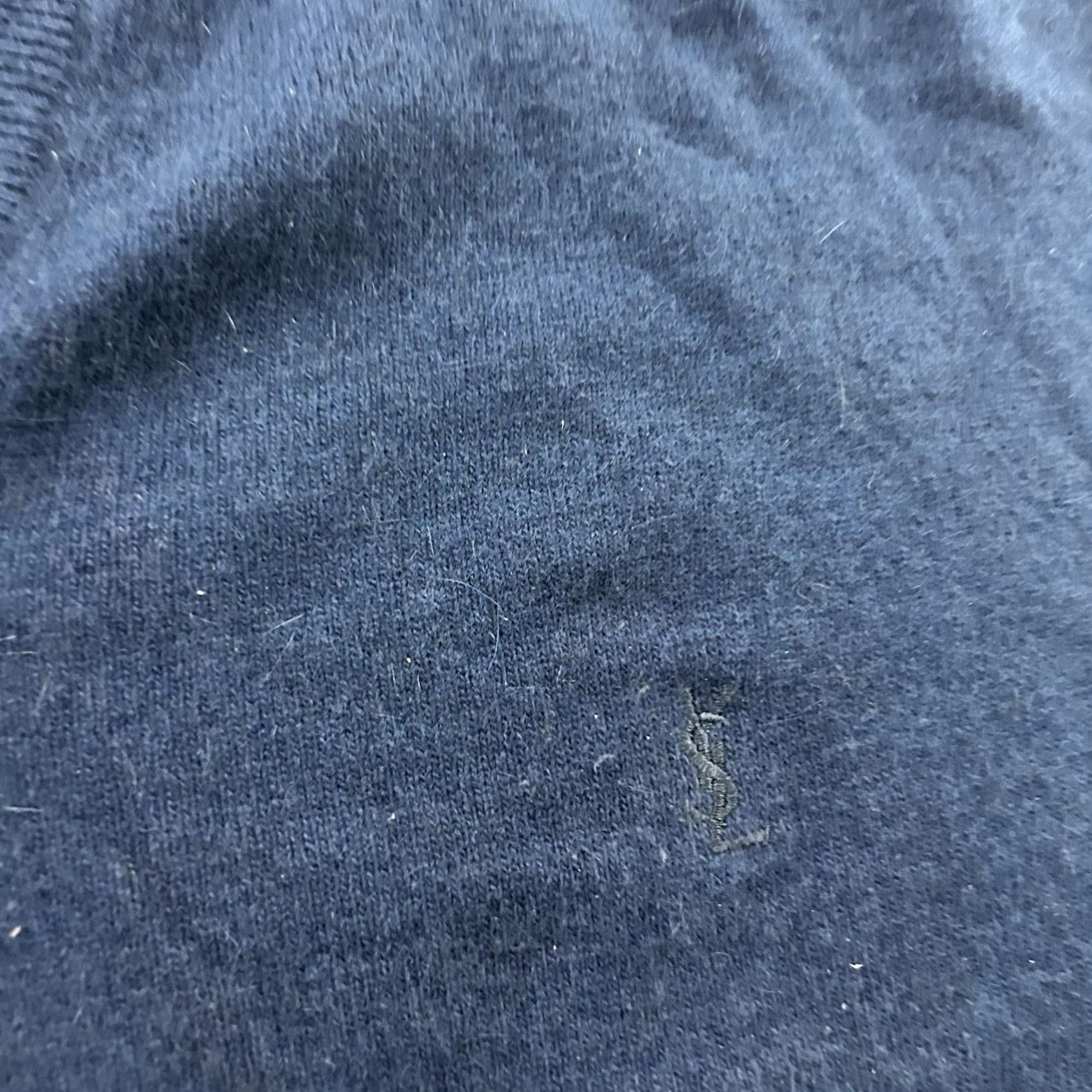 Yves Saint Laurent VINTAGE Yves Saint Laurent V Neck Wool & Rabbit Hair Sweater Men XL Blue Pullover Knit Wool Mens XL Blue Saint Laurent V-Neck Sweater Size US XL / EU 56 / 4 - 3 Thumbnail