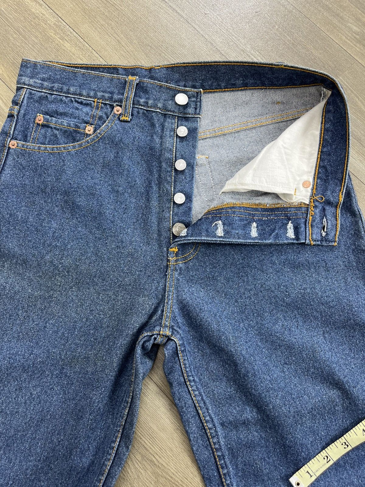 Levi's Vintage Clothing 🇺🇸1990s Vintage Levis 501 31x34 Straight Leg Blue Jeans Size US 30 / EU 46 - 6 Thumbnail