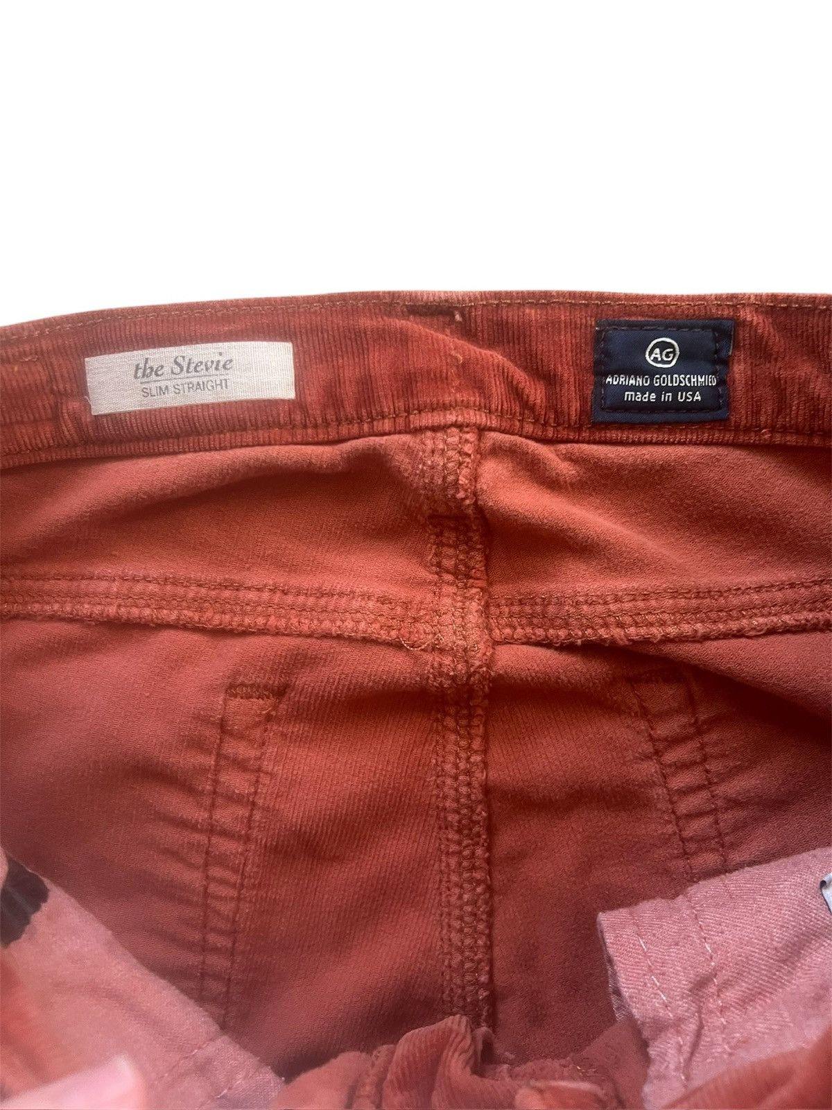AG Adriano Goldschmied Adriano Goldschmied (AG) The Stevie Rust Corduroy Pants | 26 Size 26" / US 2 / IT 38 - 3 Thumbnail