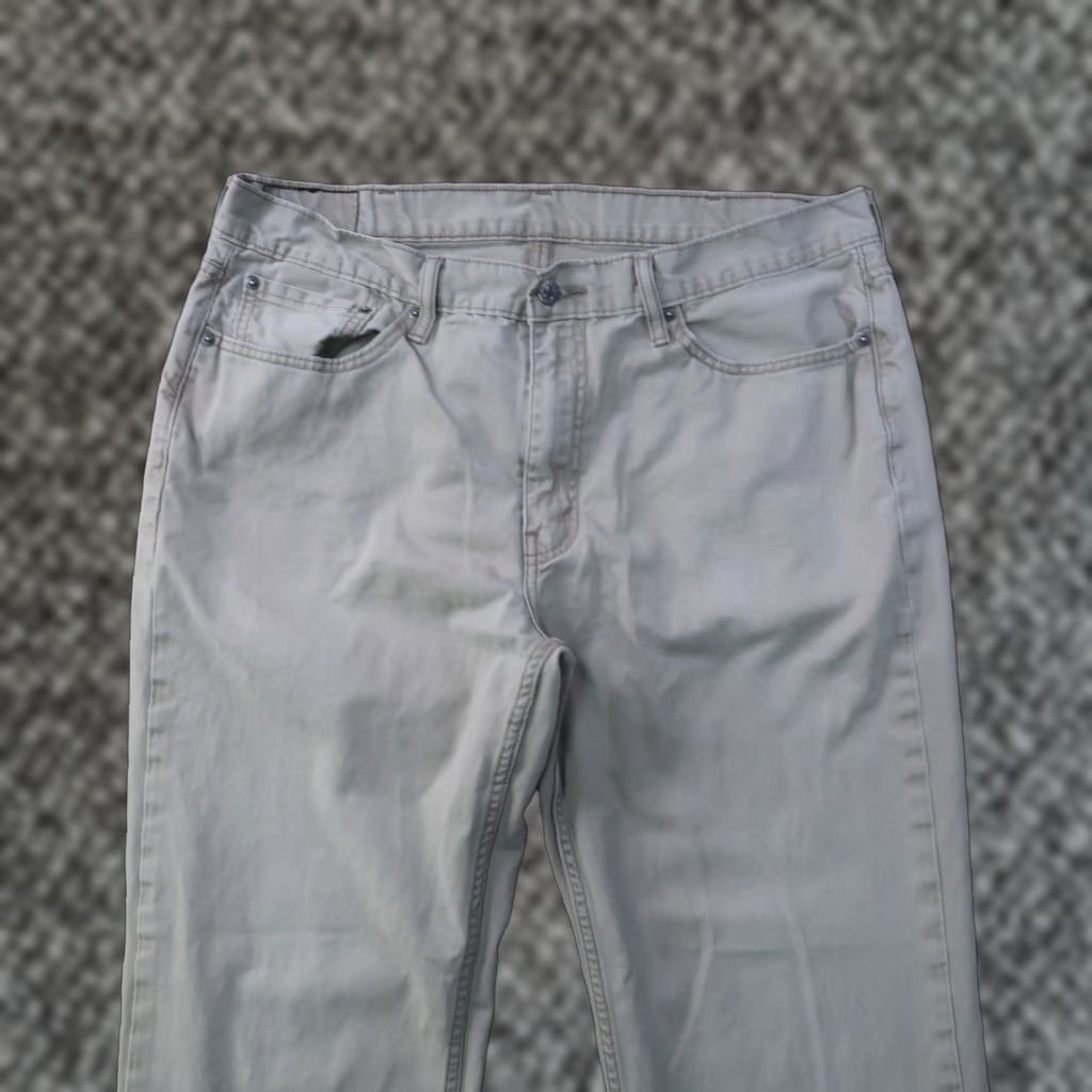 Levi's Levi's 514 Slim Straight Jeans Men 38x32 Beige Khaki Denim 5-Pocket American Grunge 38 in Regular Rise Mid Vintage: No Size US 38 / EU 54 - 1 Thumbnail