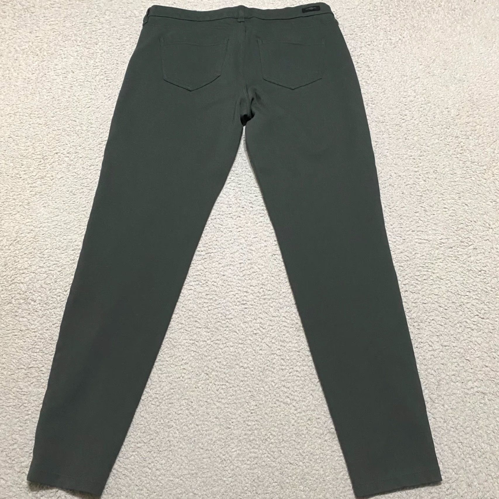Vintage Liverpool Jeans Dress Pants Womens Sz 10 Gray Mid Rise Skinny Straight Office Workwear Dress Pants with Pockets Zip Button Size 32" / US 10 / IT 46 - 2 Thumbnail