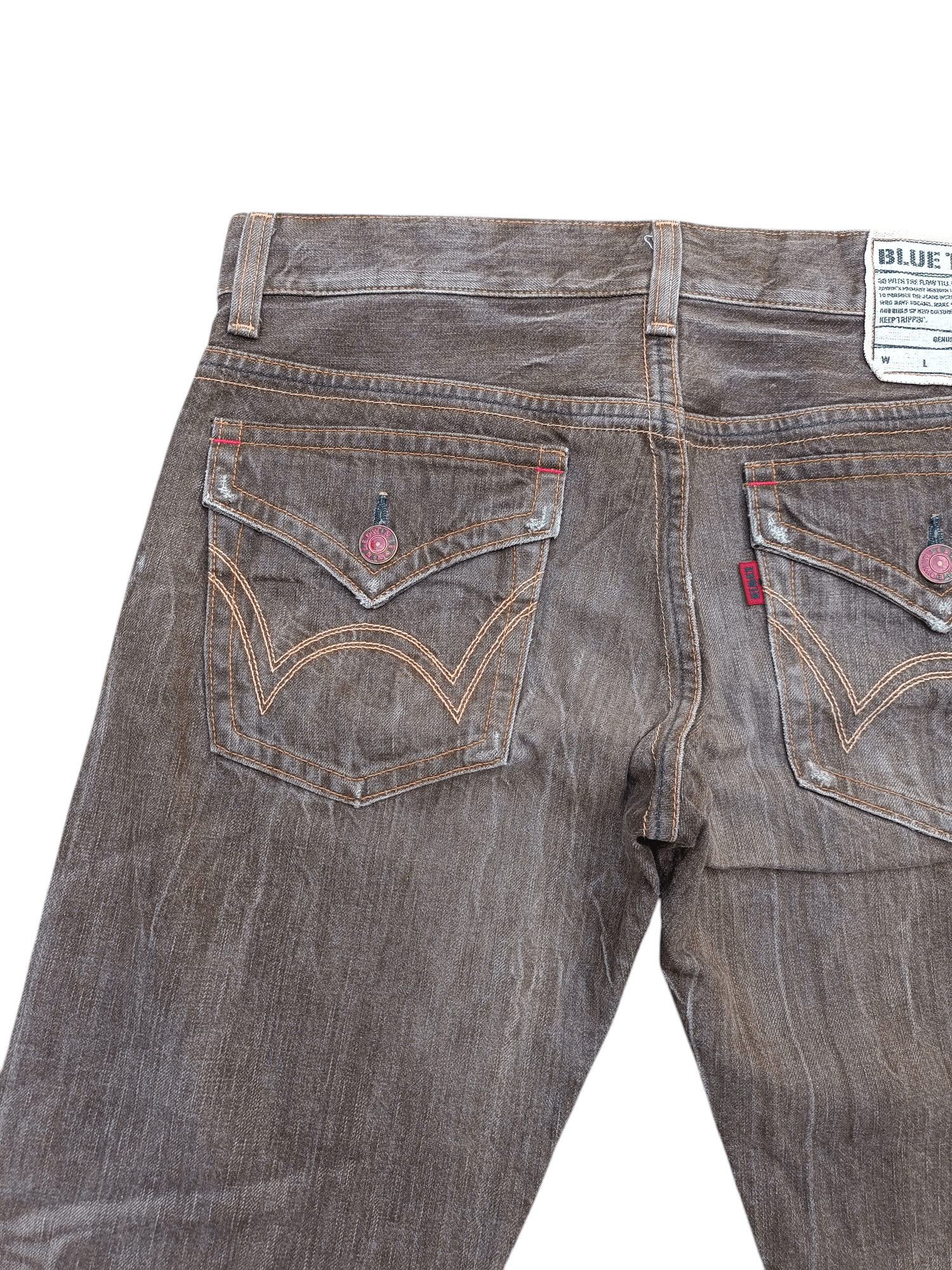 Japanese Brand FLARED 90s Edwin 503 Flare BlueTrip Whiskers Faded Jeans Size US 35 - 16 Thumbnail