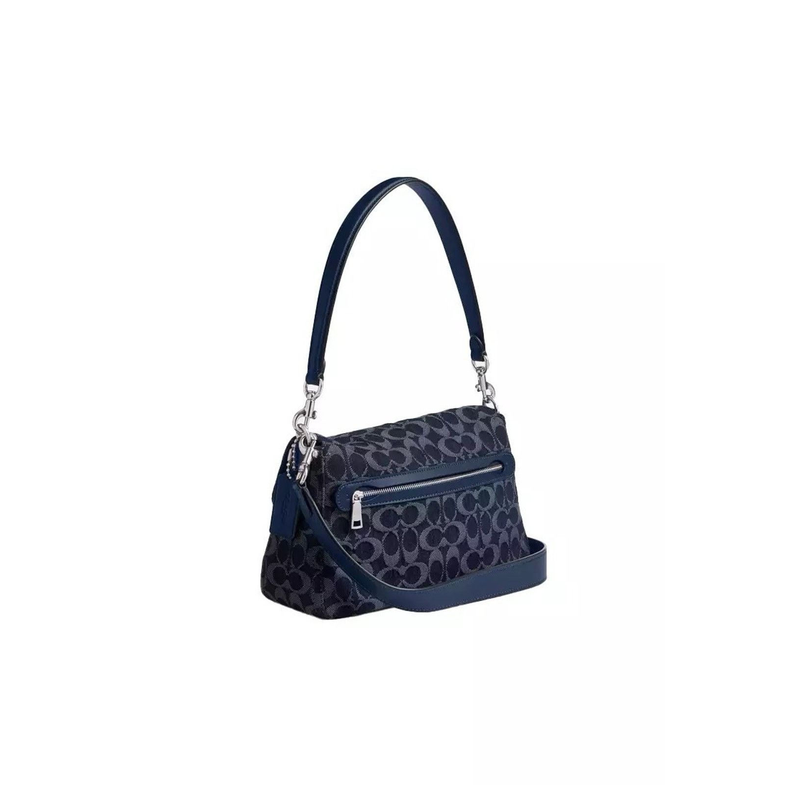 Coach NWT COACH Chain Tabby Shoulder Bag Denim Deep Blue CAN00 Size ONE SIZE - 14 Thumbnail