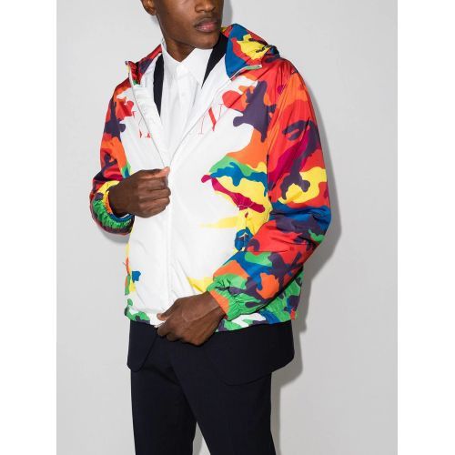 Giovanni Valentino o1y0525 Logo Hooded Jacket in Multicolor Size US M / EU 48-50 / 2 - 2 Thumbnail