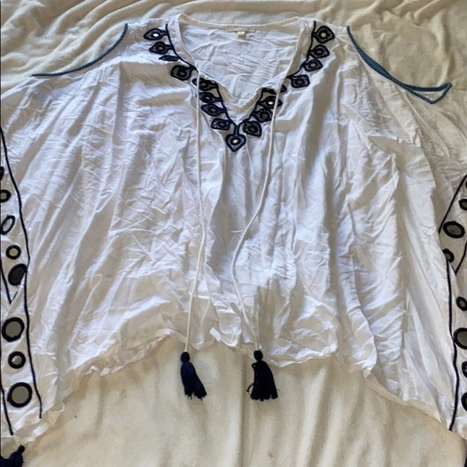 Other Accuracy White Kaftan Bathing Suit Cover-Up | Sz M Size M / US 6-8 / IT 42-44 - 2 Thumbnail