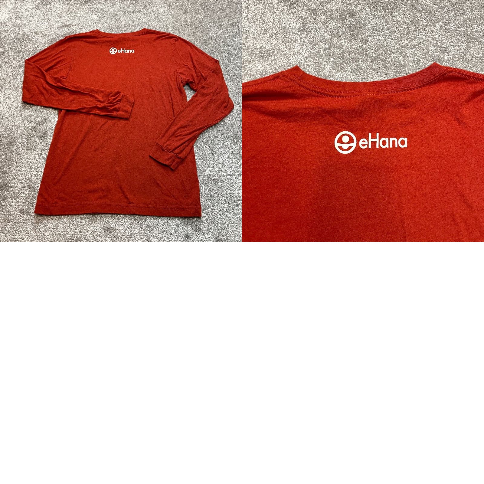 Vintage Bella + Canvas Shirt Adult M Orange Hawaiian Logo Long Sleeve Crew Neck Unisex 3001 Size US M / EU 48-50 / 2 - 8 Thumbnail