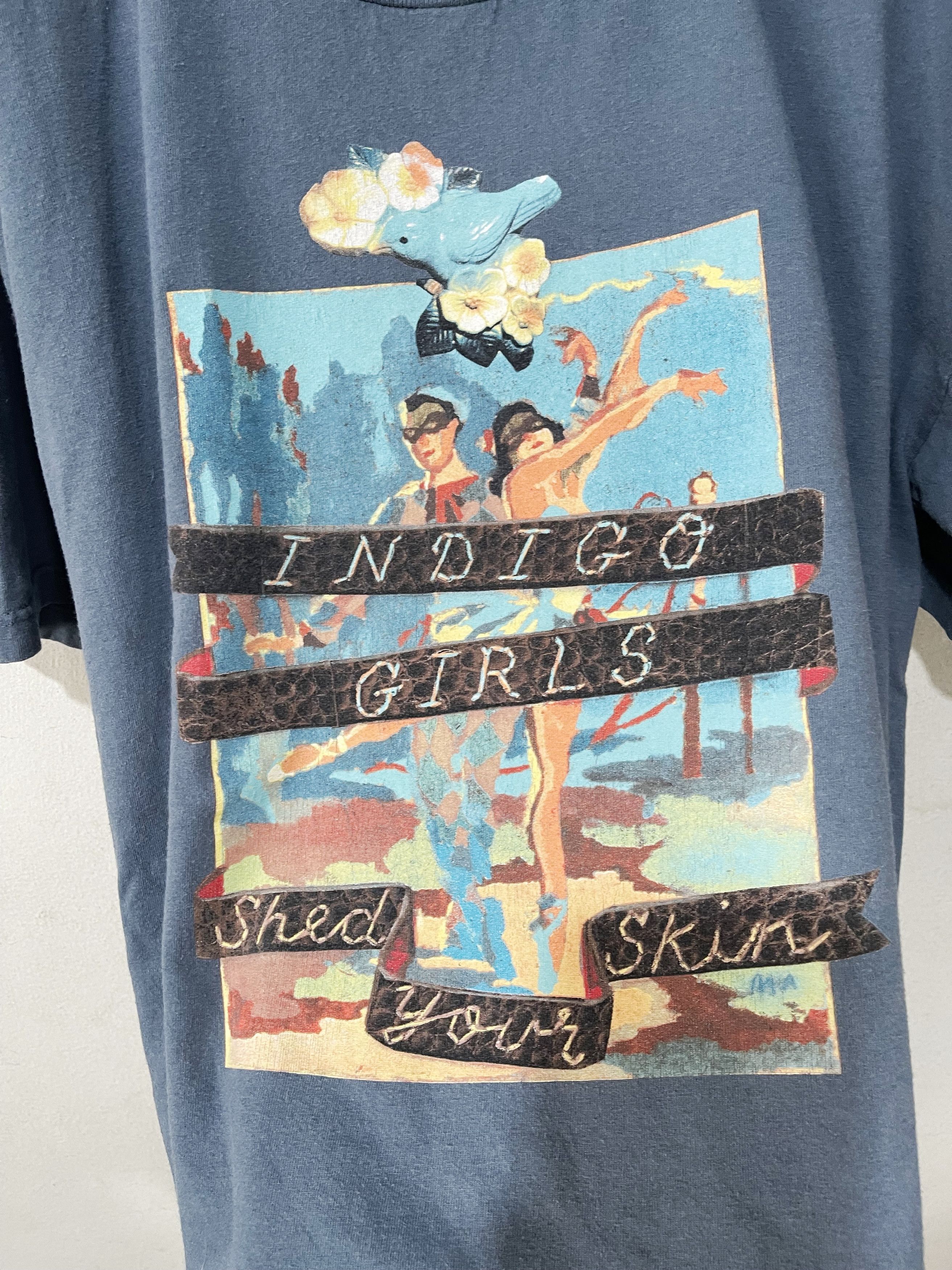Band Tees × Vintage Vintage 90s Indigo Girls Shed Your Skin Shirt Size US XL / EU 56 / 4 - 2 Thumbnail