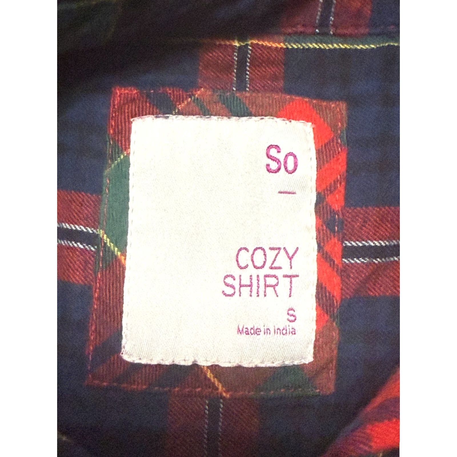 Vintage SO Shirt Women's Small Blue Green Red Plaid Long Sleeve Button Up Cozy Vintage: No Size S / US 4 / IT 40 - 5 Thumbnail