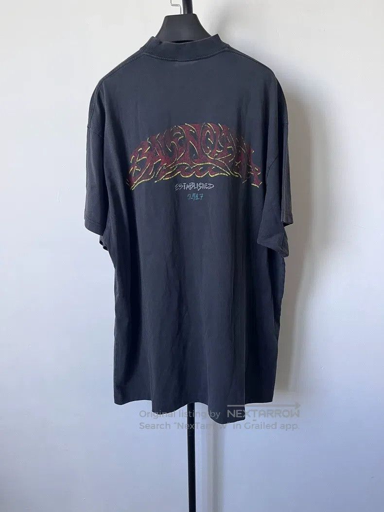 Balenciaga Balenciaga Disaster Flame Logo Short Sleeve Size US M / EU 48-50 / 2 - 2 Thumbnail