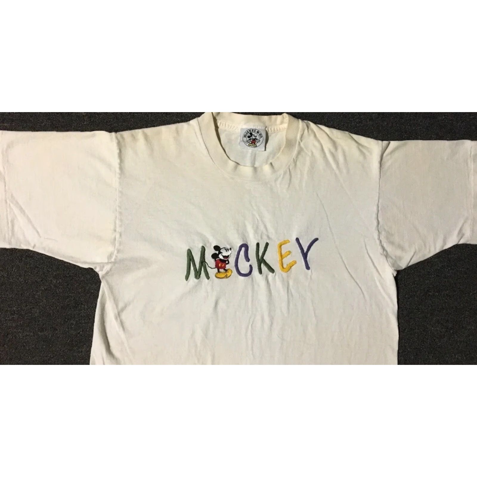 Disney VINTAGE Mickey Mouse Shirt USA Disney 90s Faded Grunge Cartoon TV Punk M White Mens M USA Disney Grunge 90s Mickey Mouse Cartoon Shirt Mens M White Size US M / EU 48-50 / 2 - 7 Thumbnail