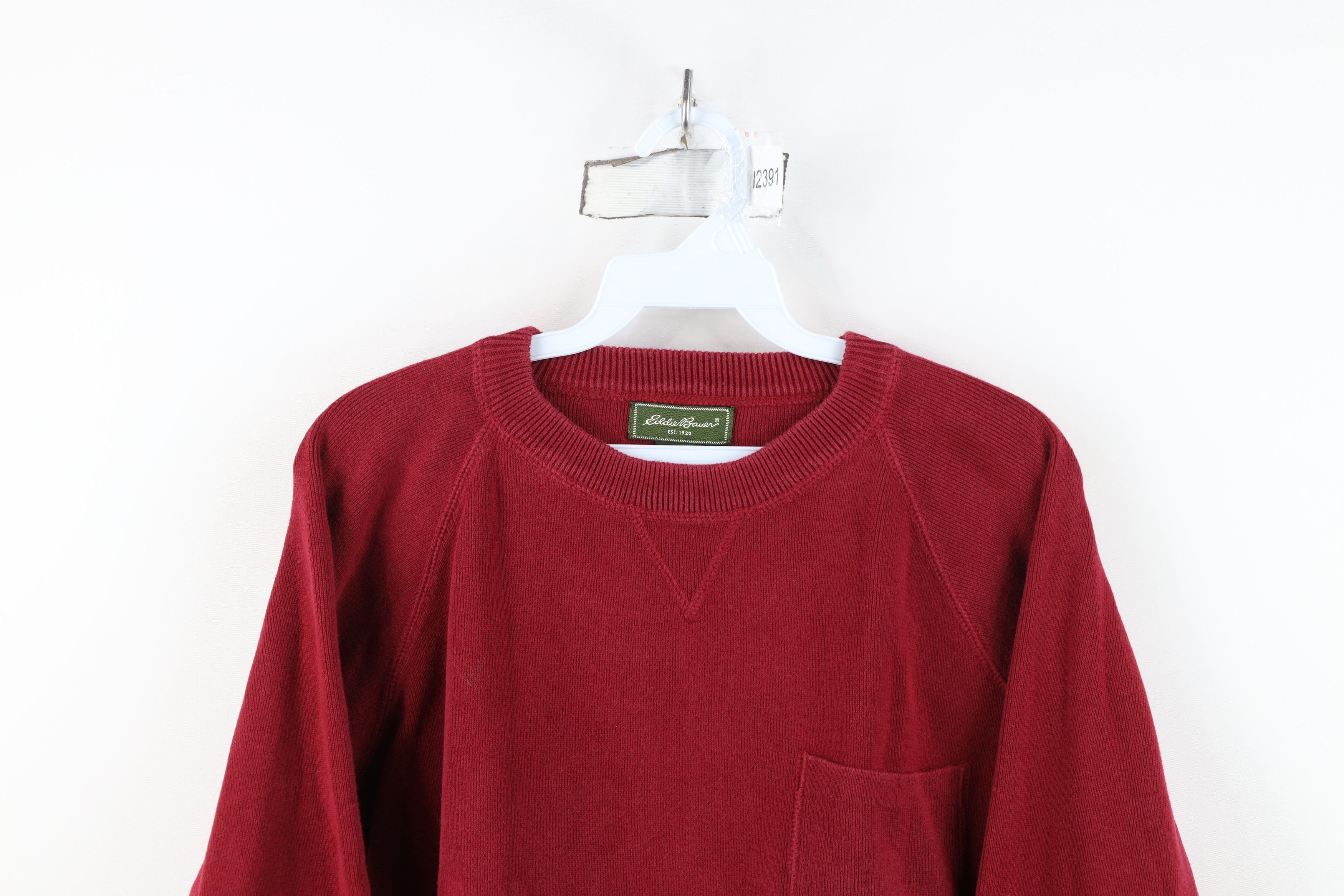Eddie Bauer Vintage Eddie Bauer Cotton Ribbed Knit Sweater Red Japan Size S / US 4 / IT 40 - 2 Thumbnail