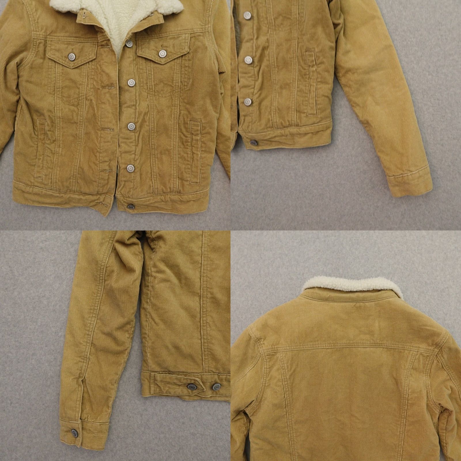 Vintage VINTAGE John Galt Jacket Women Small Corduroy Shacket Beige 18X22 Y2k Sherpa Trucker Melville Size S / US 4 / IT 40 - 8 Thumbnail