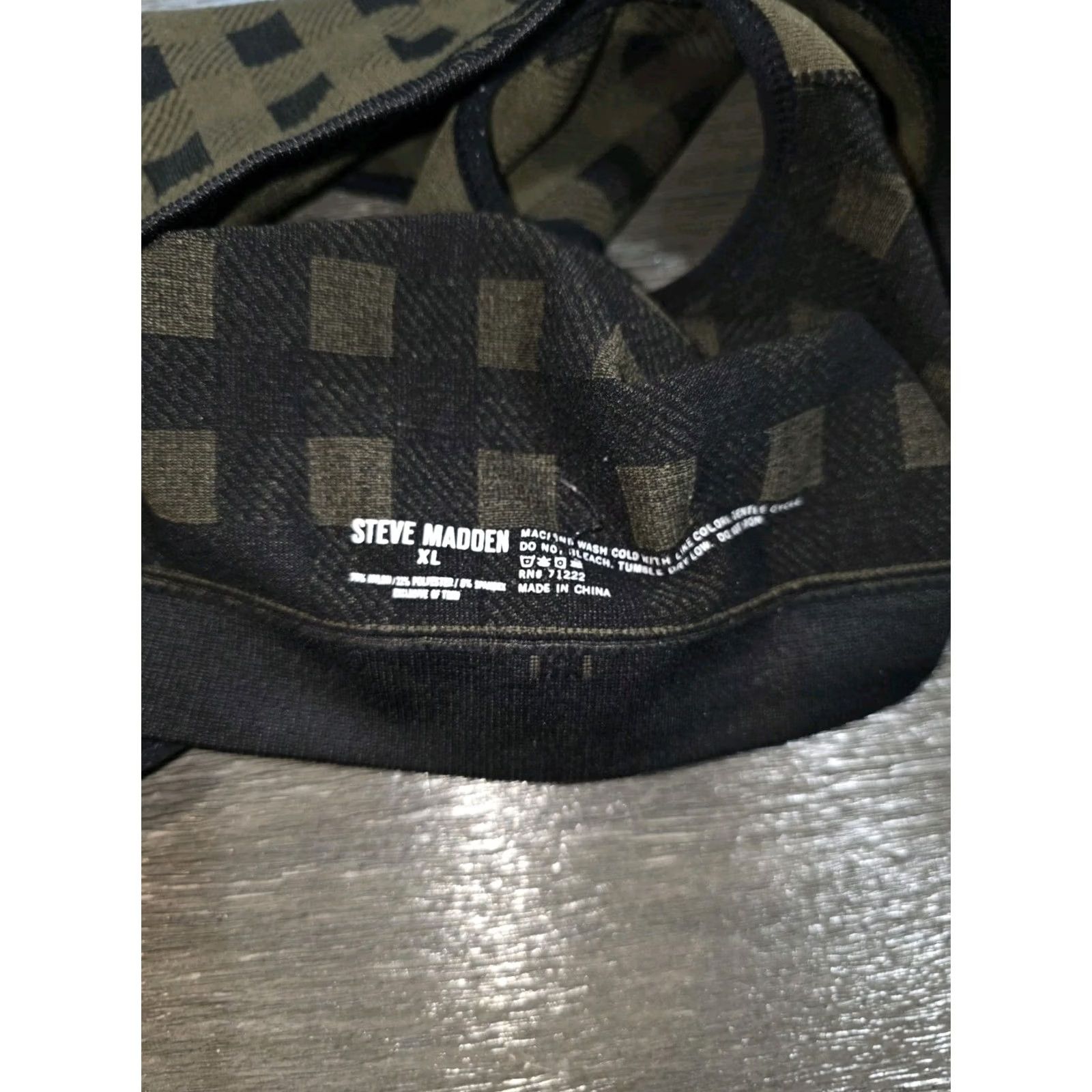 Steve Madden Steve Madden Lounge Top Bra Green Black Plaid Size XL Bralette Womens Wireless Removable Pads Cotton Polyester Spandex Size XL / US 12-14 / IT 48-50 - 5 Thumbnail