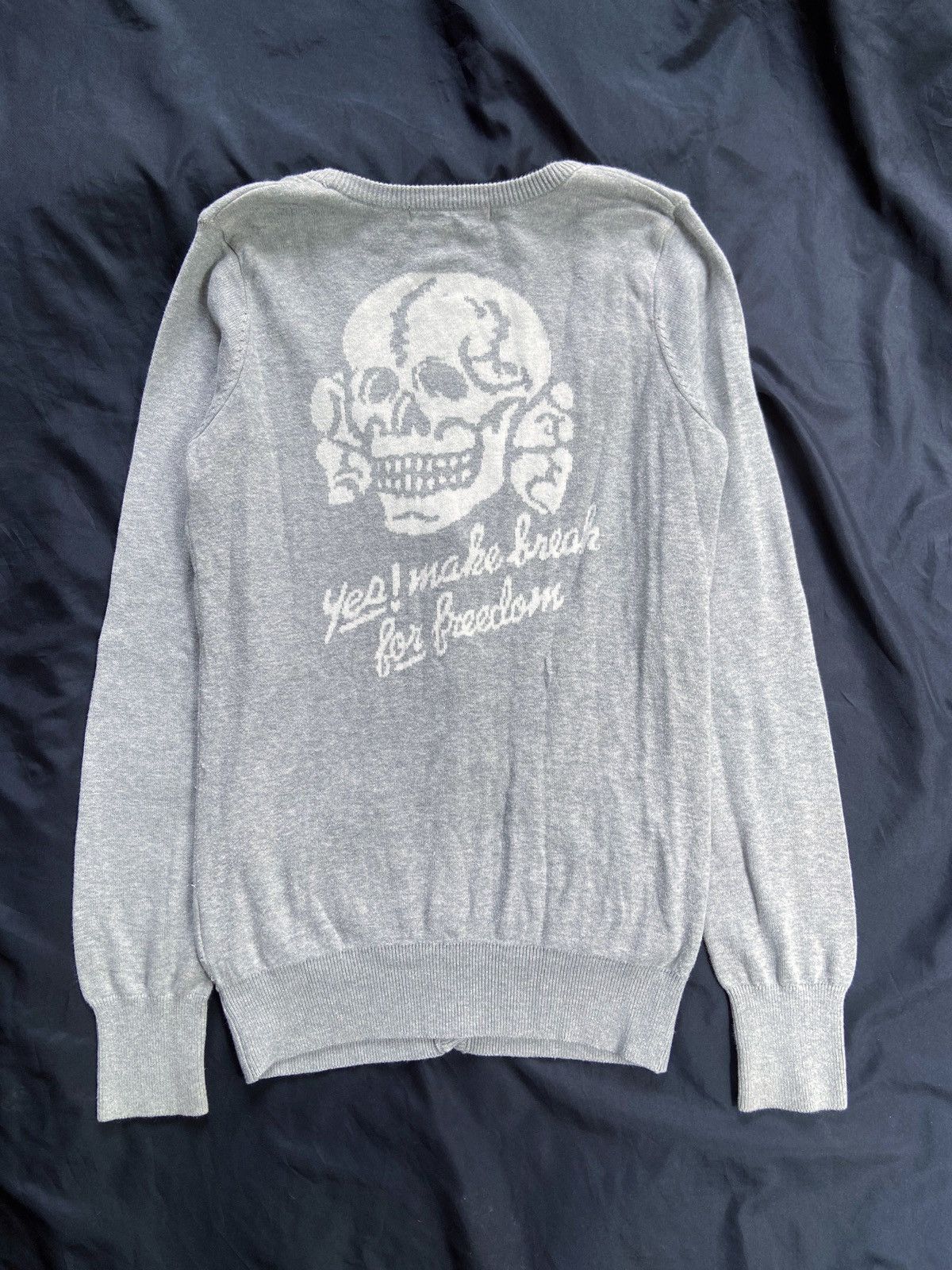 PPFM WITCHES SABBATH MOUSSY KNIT 2 IN 1 HYDROGEN DISTRESSED TEE Size US S / EU 44-46 / 1 - 2 Thumbnail