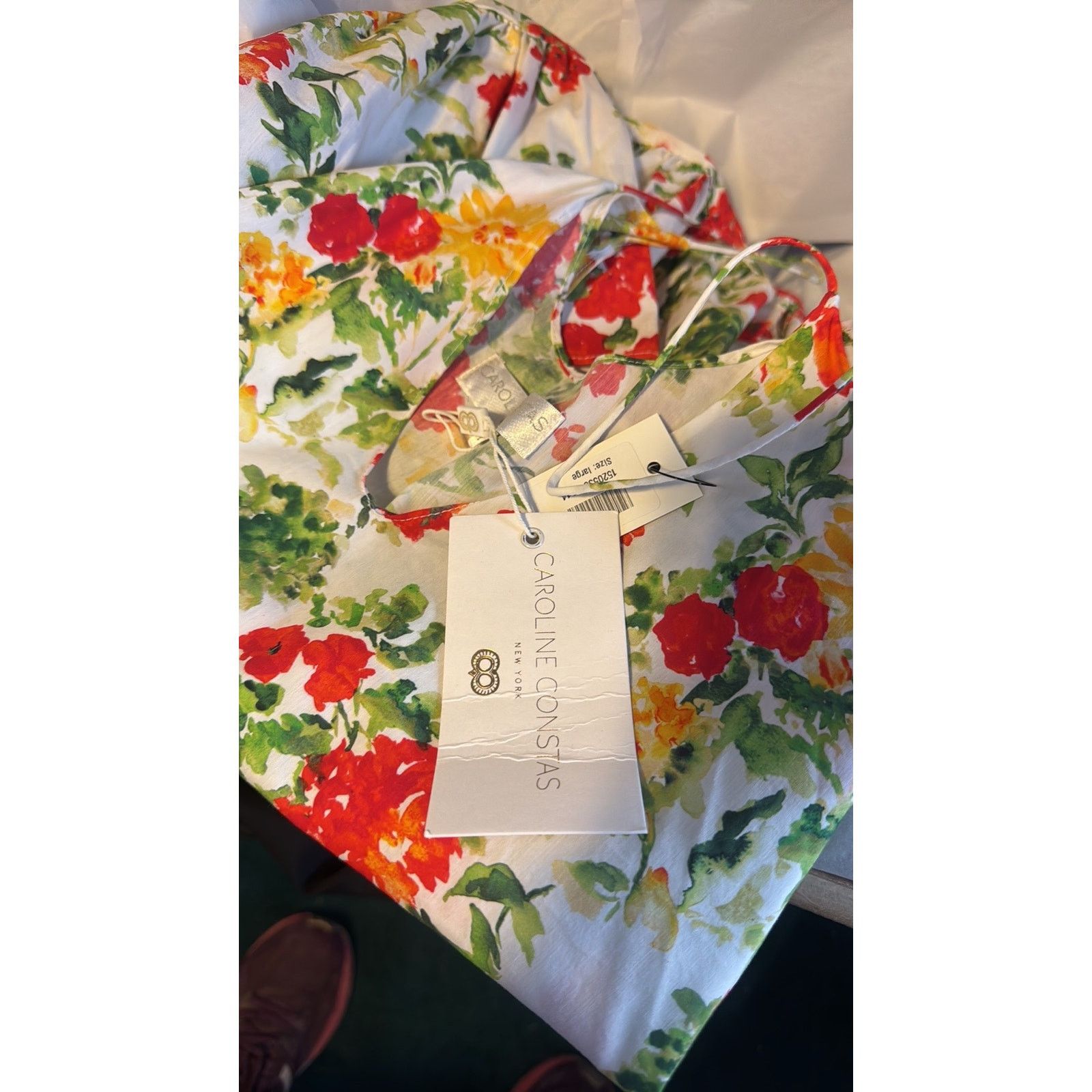 CAROLINE CONSTAS Laurel ruffled floral-print cotton-blend poplin mini dress Size L / US 10 / IT 46 - 11 Thumbnail