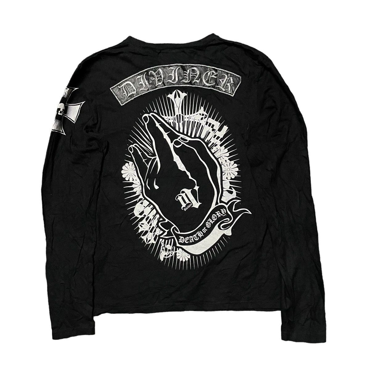 💥- DIVINER Death Or Glory Skull Cross Backhits Longsleeve