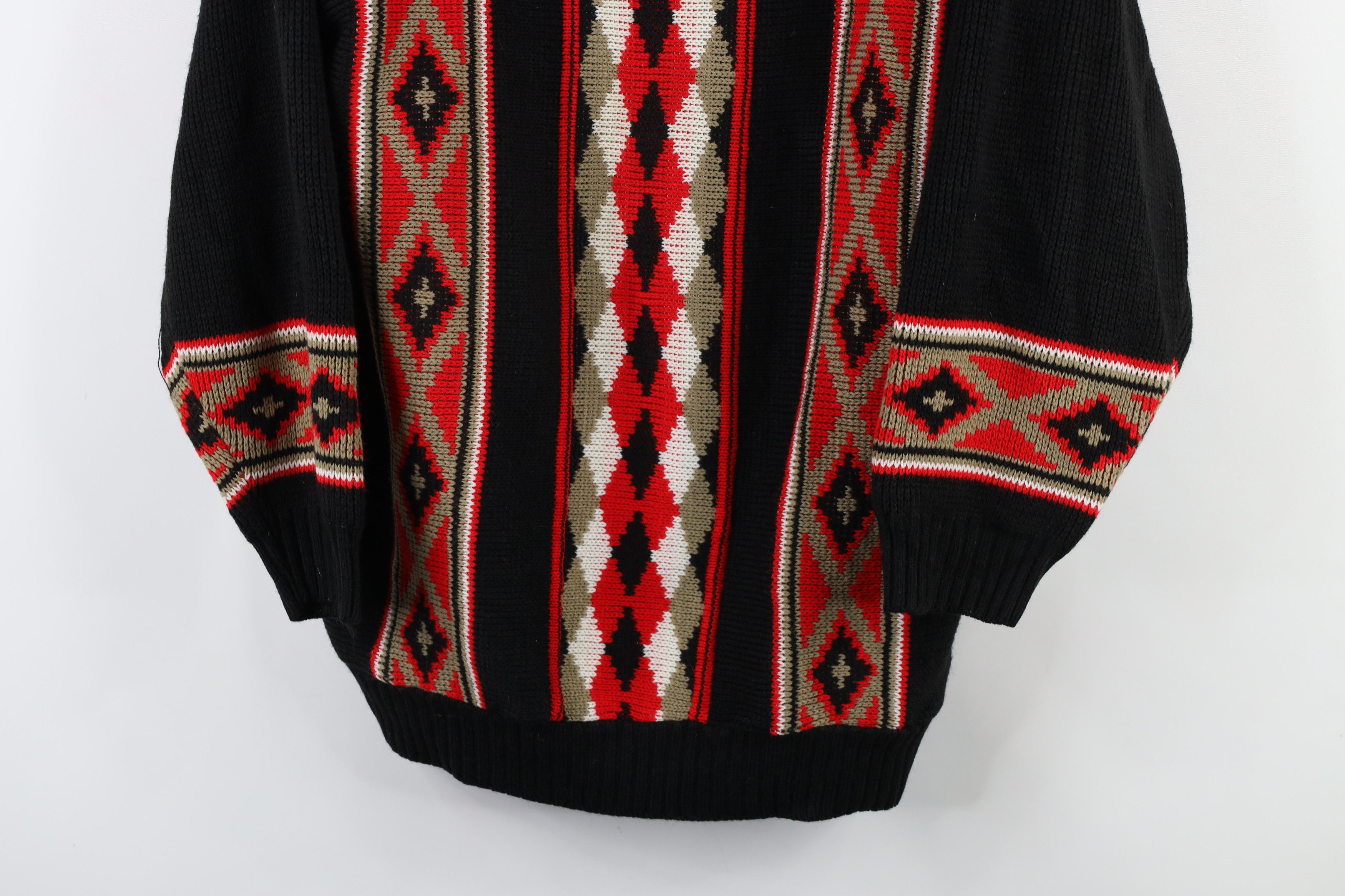 Vintage Vintage 60s 70s Mid Century Modern Mock Neck Knit Sweater Size XXL / US 16-18 / IT 52-54 - 3 Thumbnail