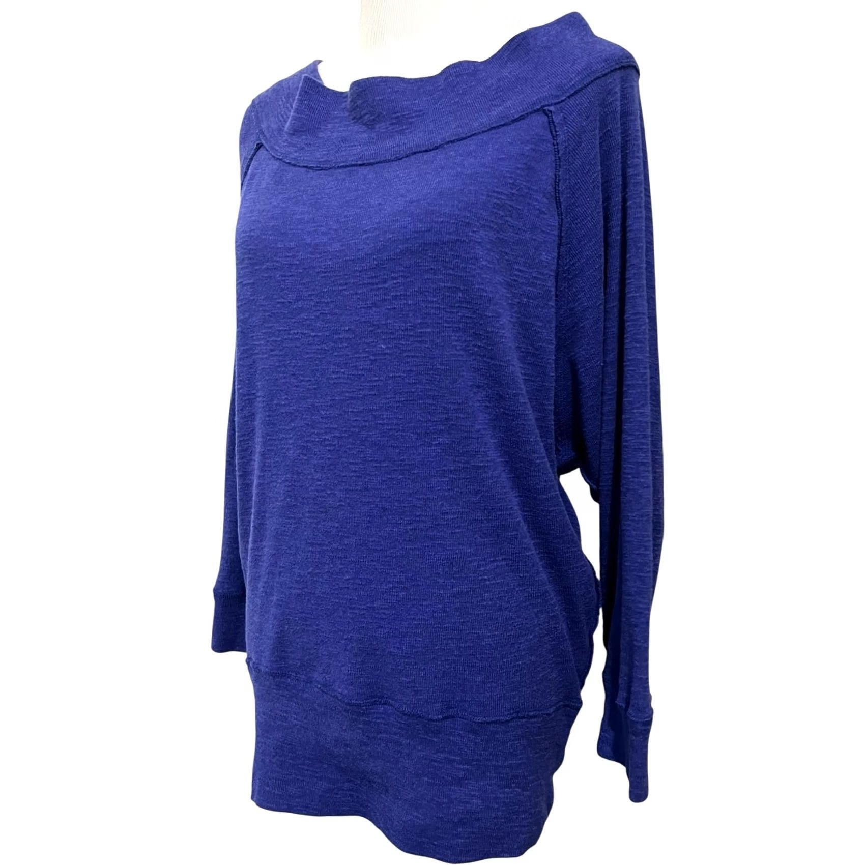 Vintage We The Free Blue Off Shoulder Long Sleeve Top Womens M Size M / US 6-8 / IT 42-44 - 3 Thumbnail