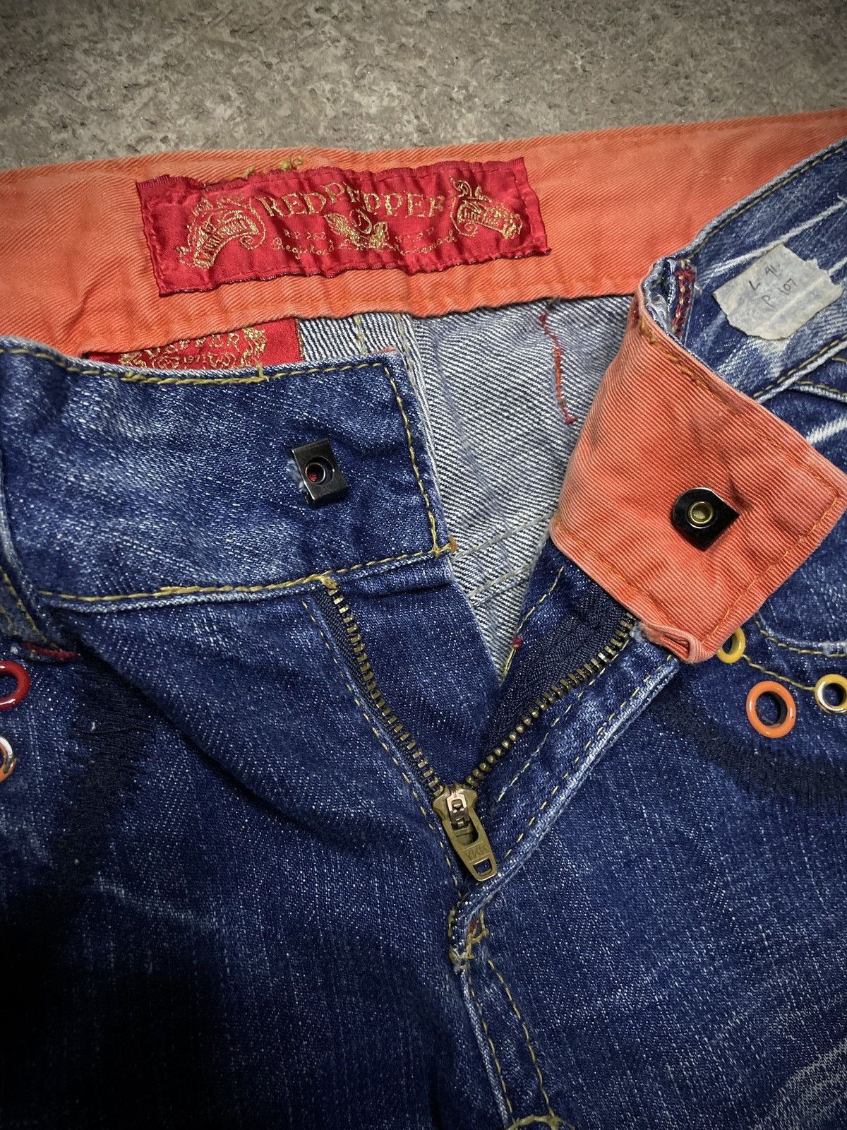 Hysteric Glamour 2000’s Redpepper - Super Flared Rings Denim Pants Size US 27 - 6 Thumbnail