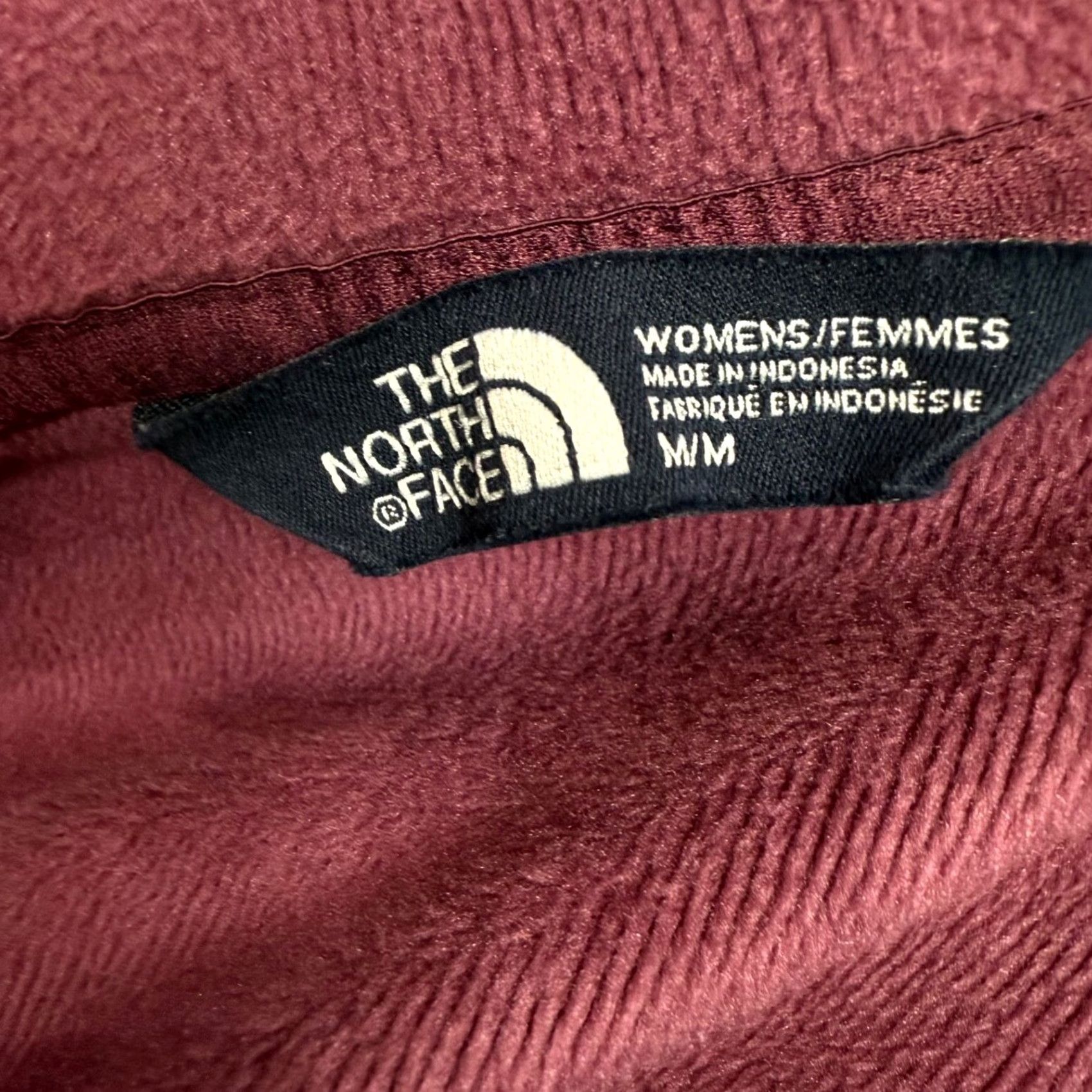 The North Face The North Face Womens Hooded Zip Front Sweatshirt M Burgundy Fleece Lined Size M / US 6-8 / IT 42-44 - 7 Thumbnail