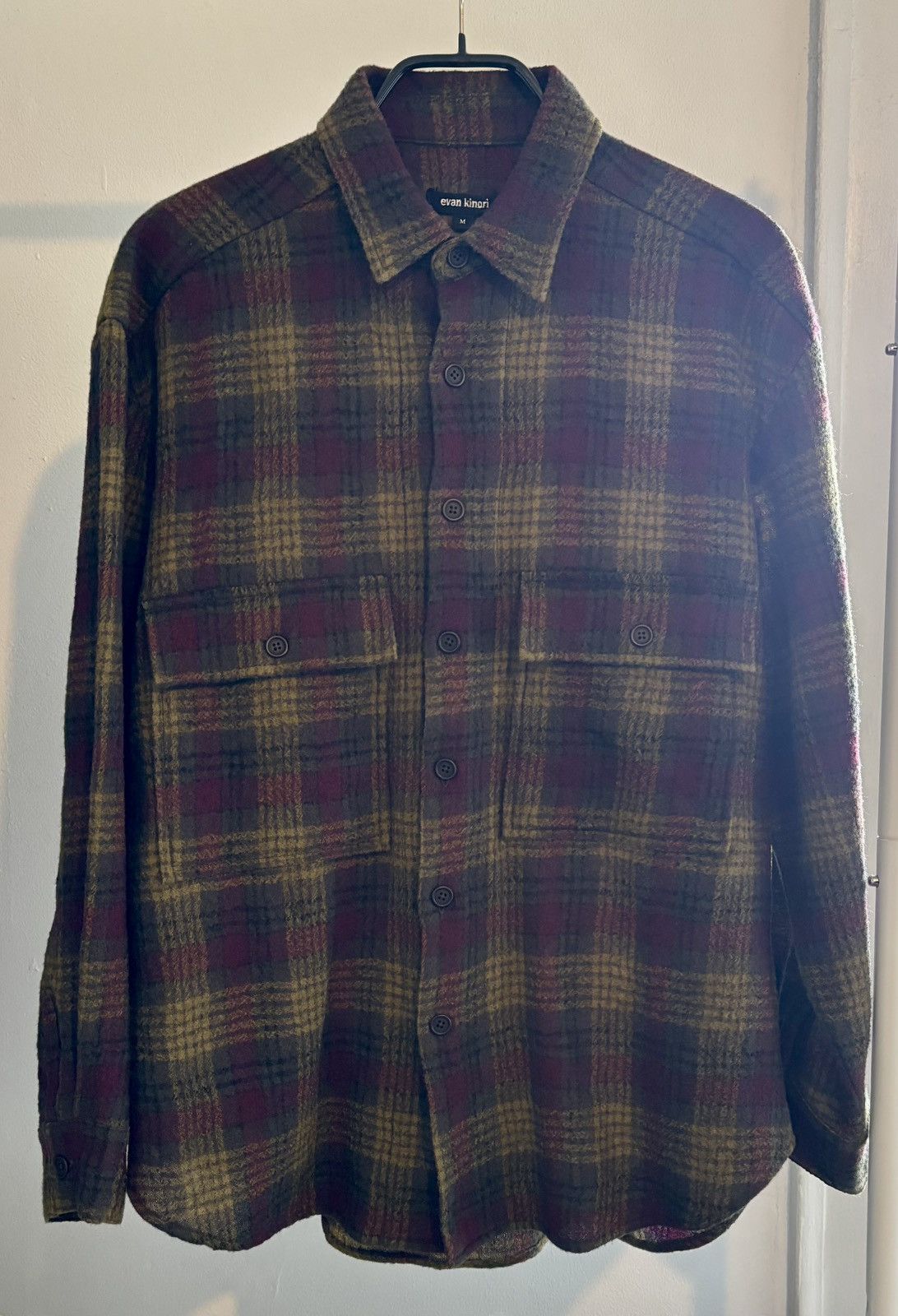 Big Shirt in Plaid Wool Gauze